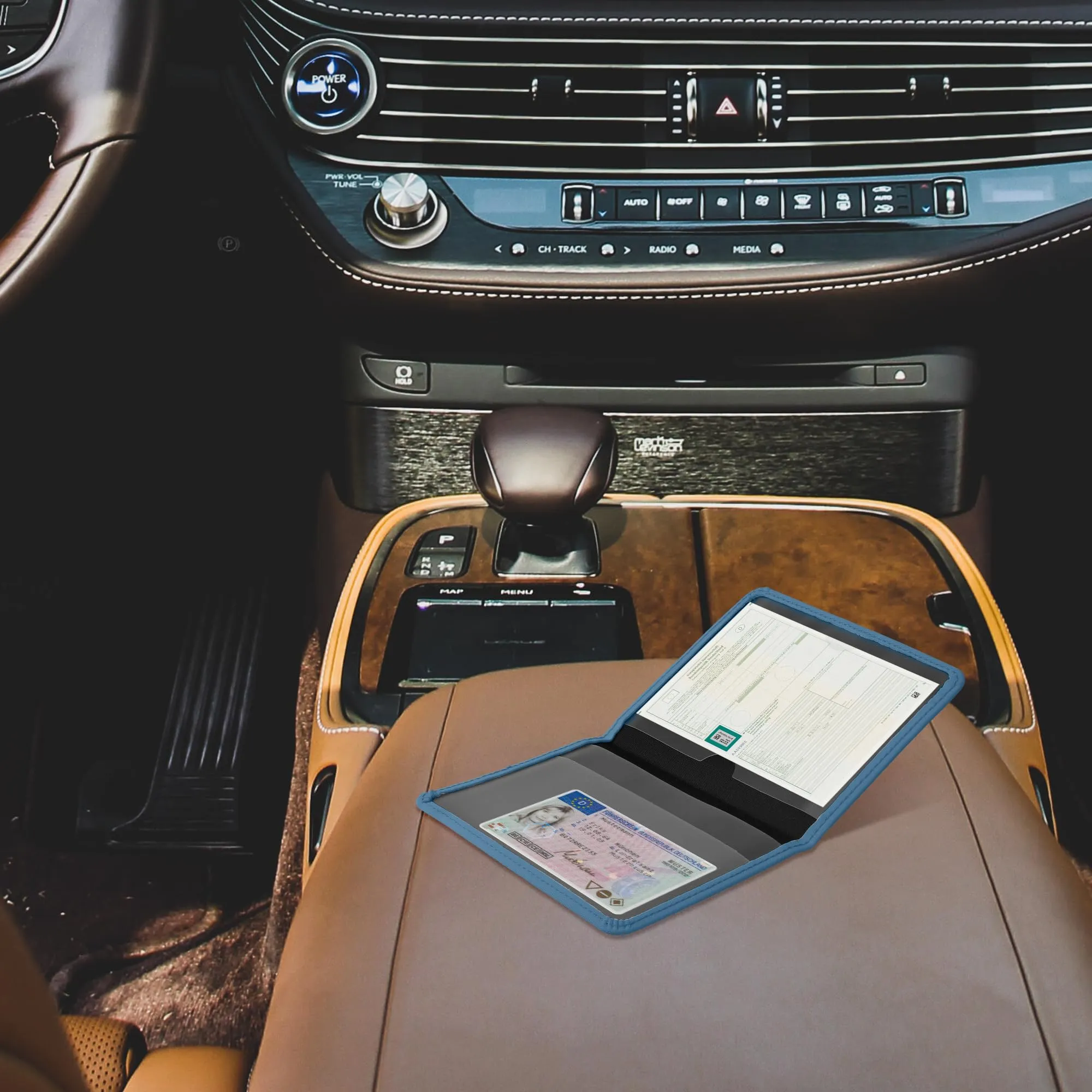 kwmobile Custodia in Neoprene per Libretto di Circolazione e Patente, Blu - immagine 5