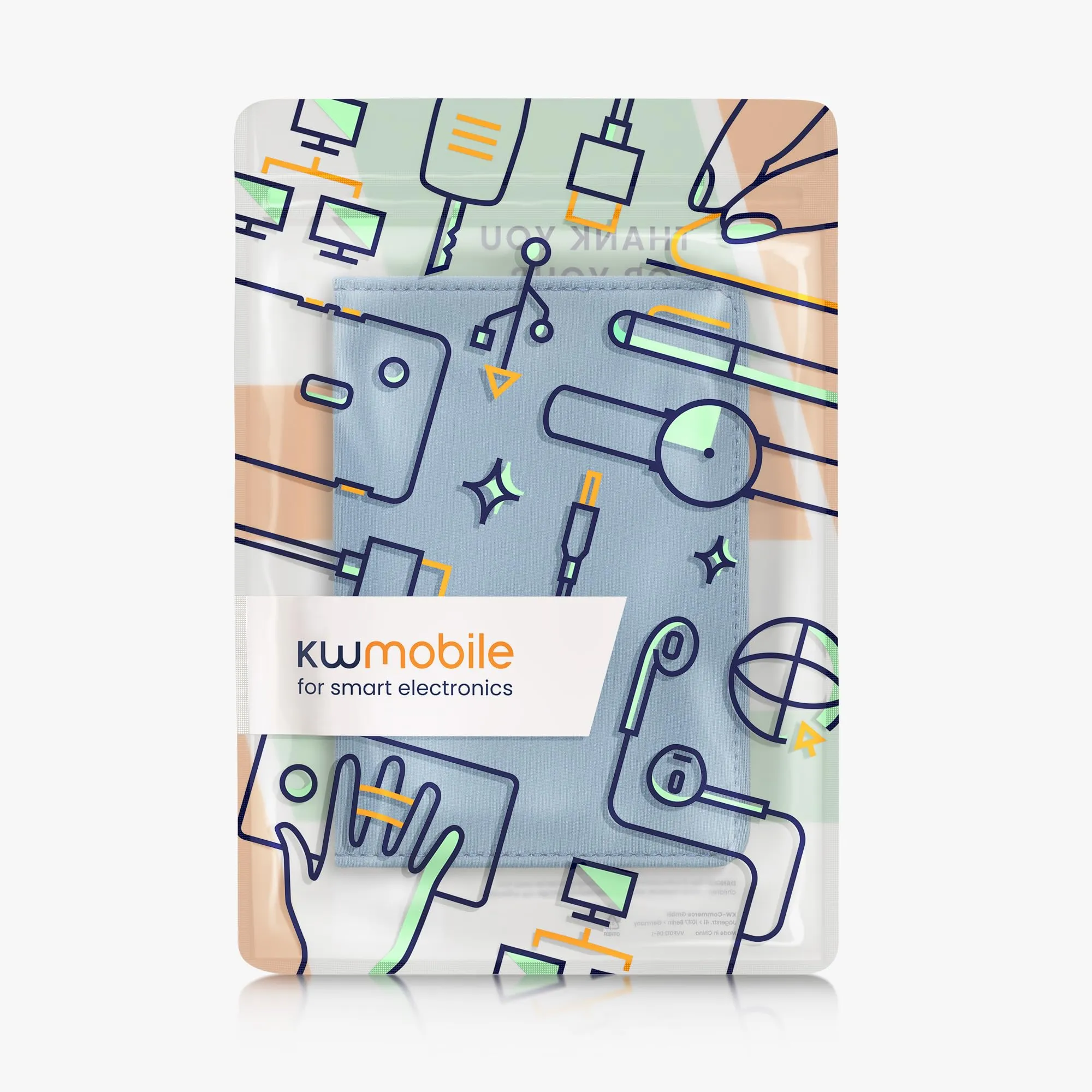 kwmobile Custodia in Neoprene per Libretto di Circolazione e Patente, Blu - immagine 7