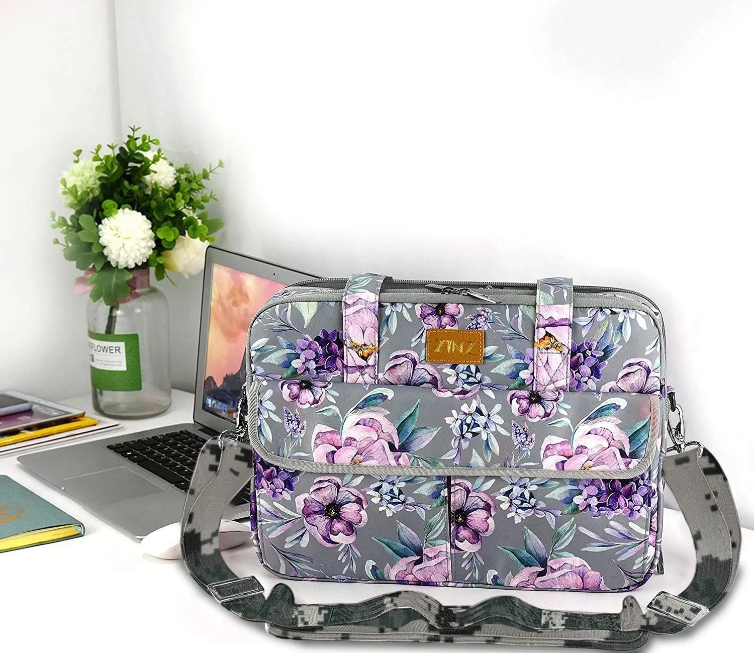 ZINZ Cinturino Regolabile con Imbottitura Fissa, 57", Grigio Mimetico - immagine 6
