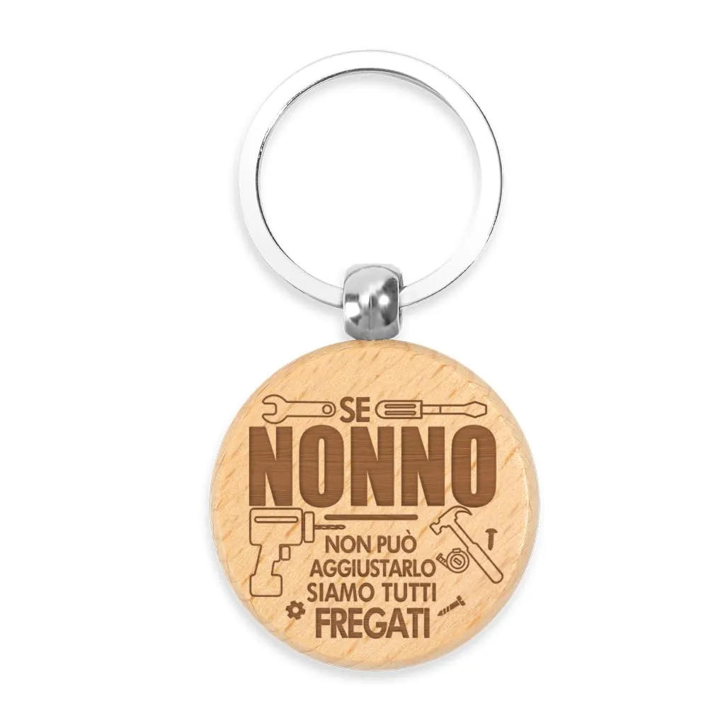 Generico Portachiavi in Legno per Nonno Personalizzato - immagine 1