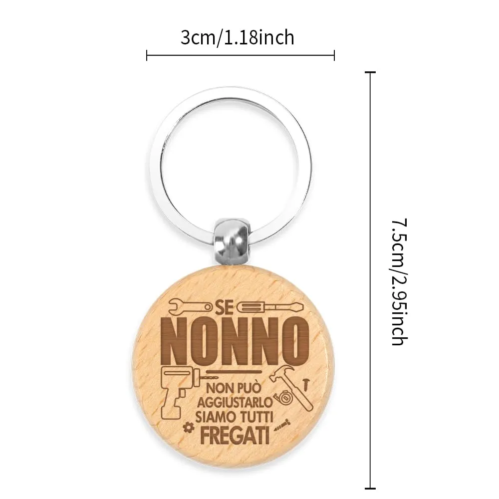 Generico Portachiavi in Legno per Nonno Personalizzato - immagine 2