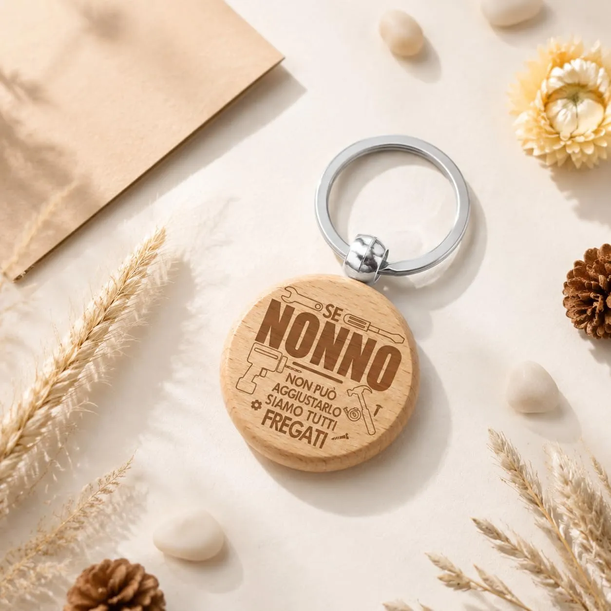 Generico Portachiavi in Legno per Nonno Personalizzato - immagine 5