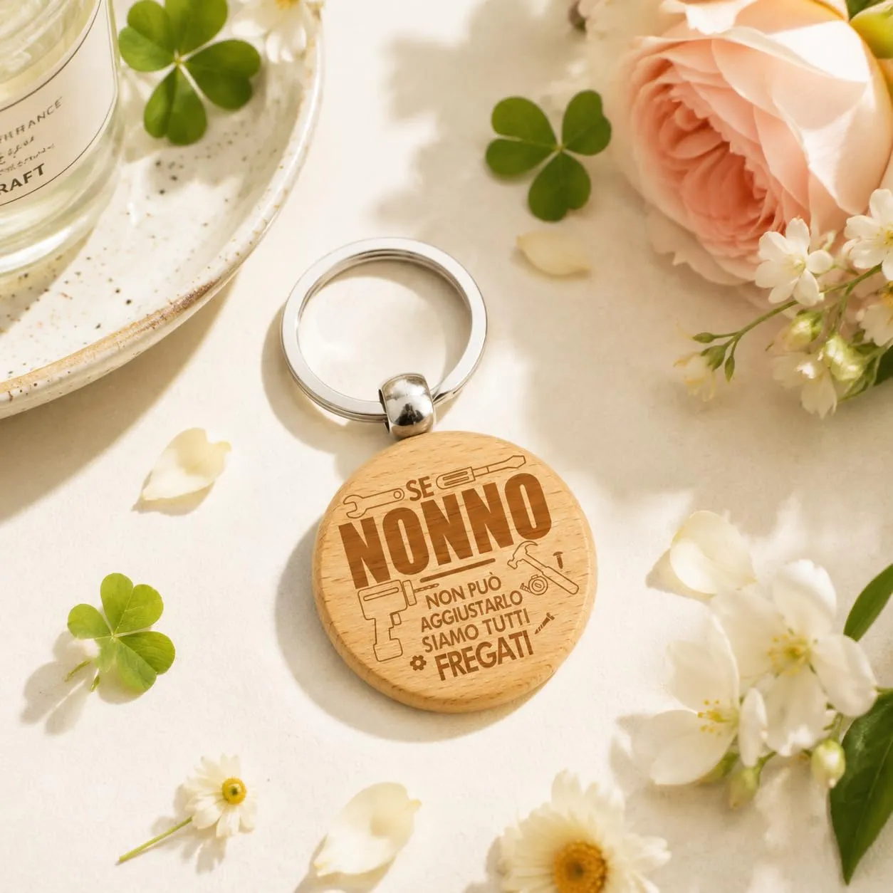 Generico Portachiavi in Legno per Nonno Personalizzato - immagine 6