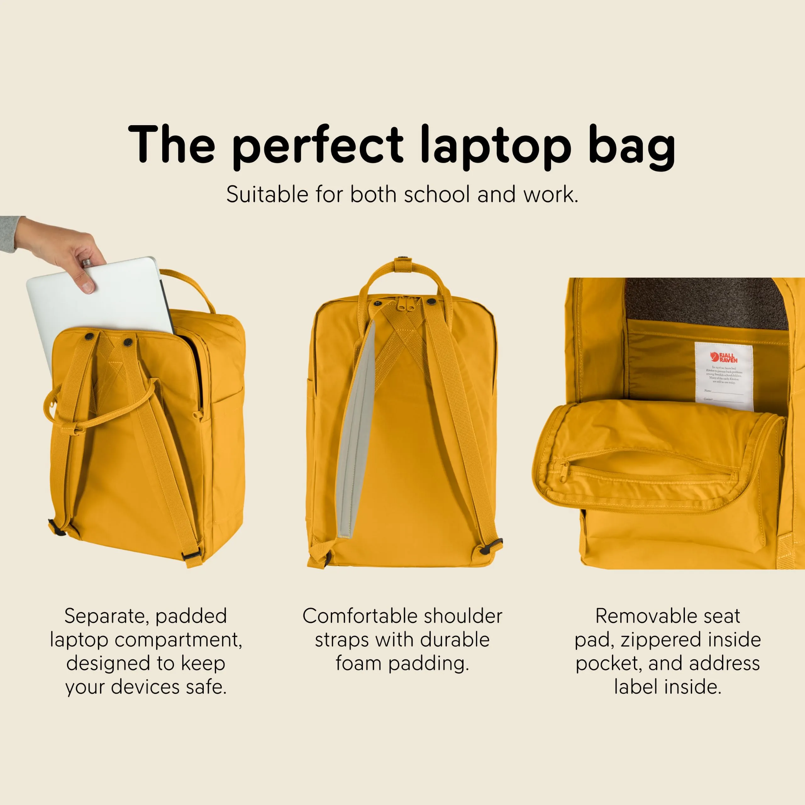 Fjällräven Kånken Laptop 17, Sky Blue, 23525 - immagine 3