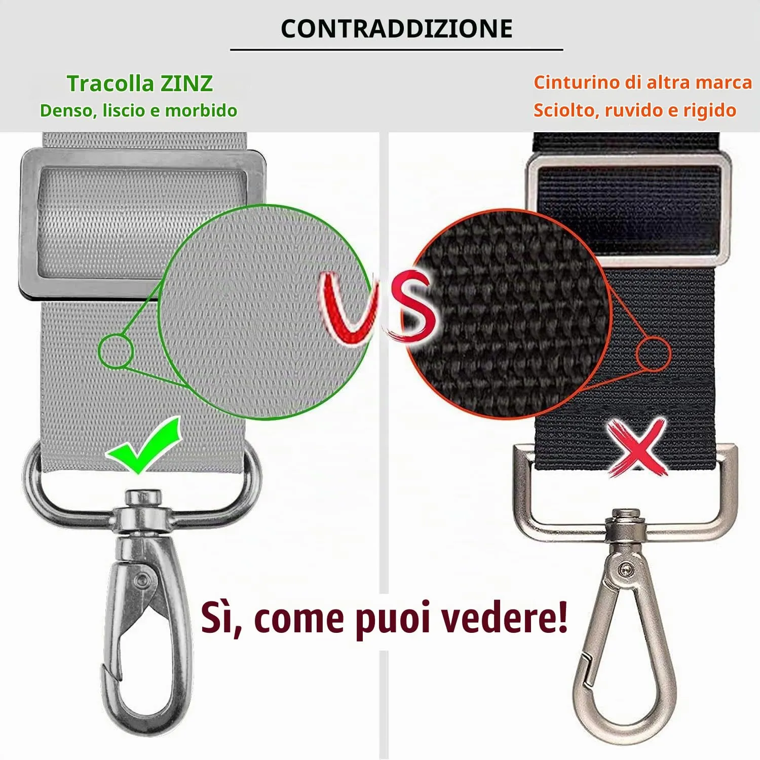 ZINZ Cinturino Regolabile con Imbottitura Fissa, Farfalla, 57" - immagine 3