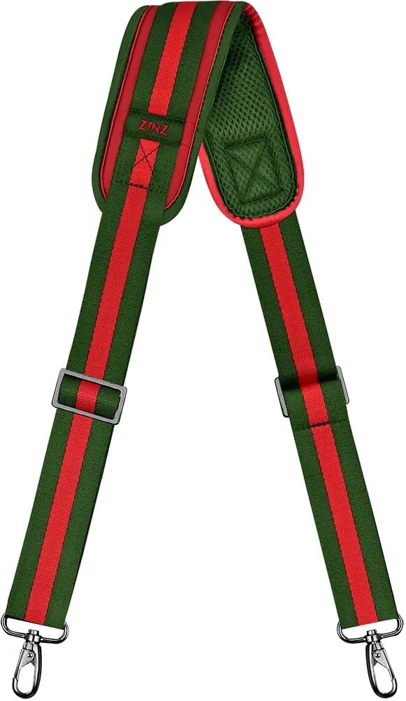 ZINZ Cinturino Regolabile 57" con Imbottitura Fissa, Strisce-GrWGr - immagine 1