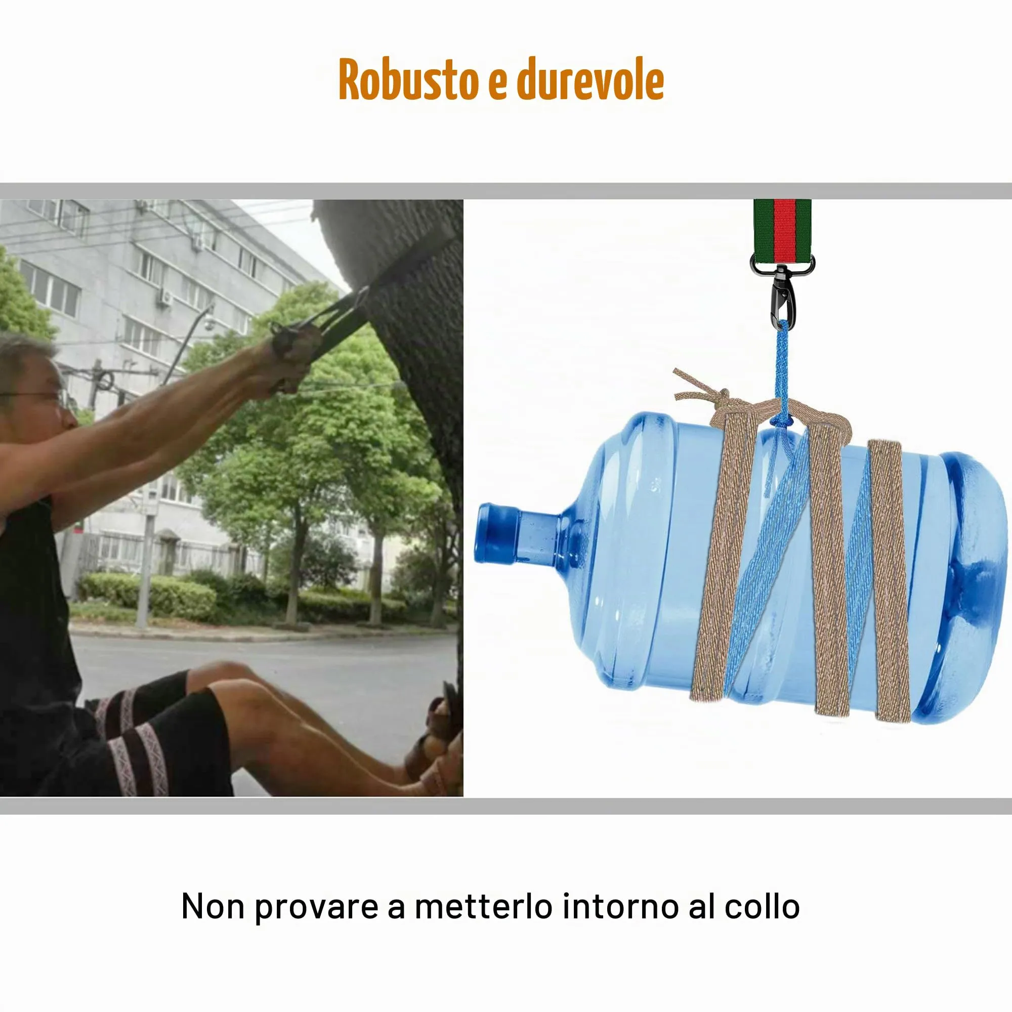 ZINZ Cinturino Regolabile 57" con Imbottitura Fissa, Strisce-GrWGr - immagine 6