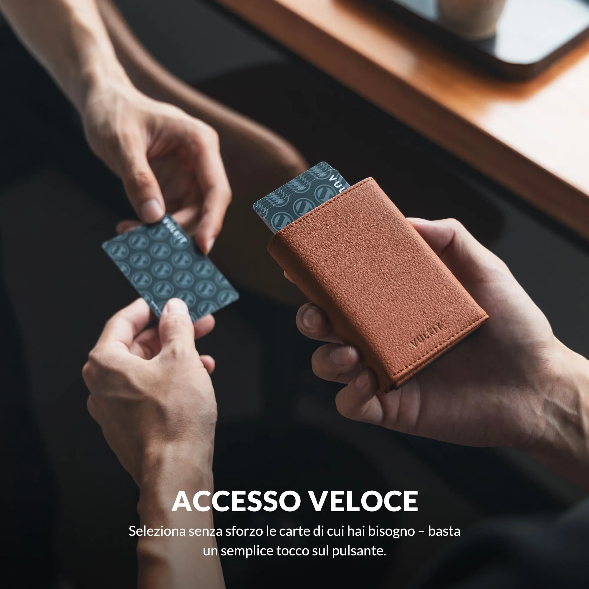 VULKIT Portafoglio Slim in Pelle con Protezione RFID e Porta Monete, VC302 - immagine 3