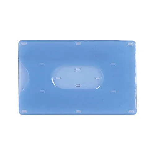 ONE SHOP Porta tessere in plastica rigida per carte di credito e documenti, 2 Pezzi (Blu) - immagine 1