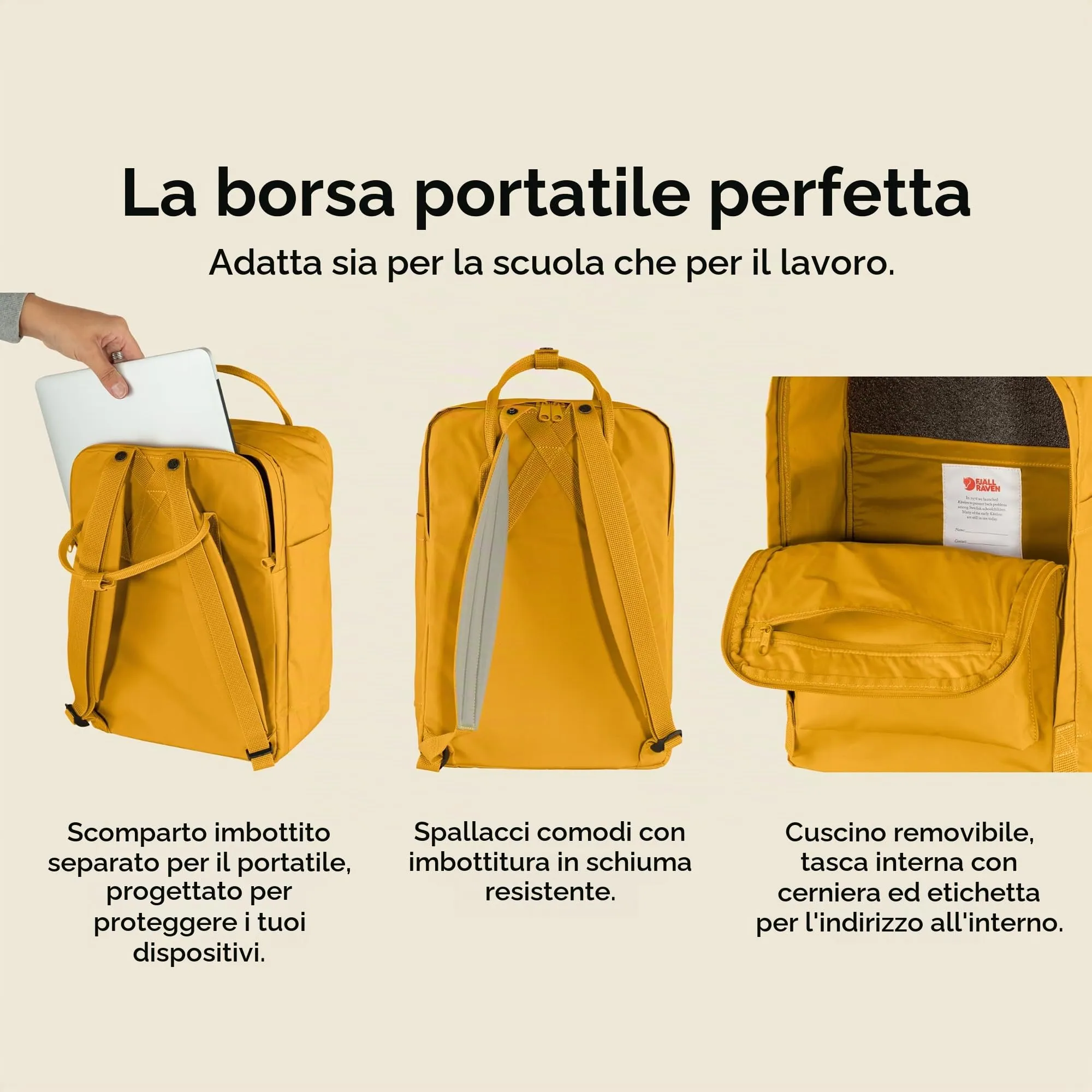 Fjällräven Kånken Laptop 17" - Pastel Lavender - immagine 3