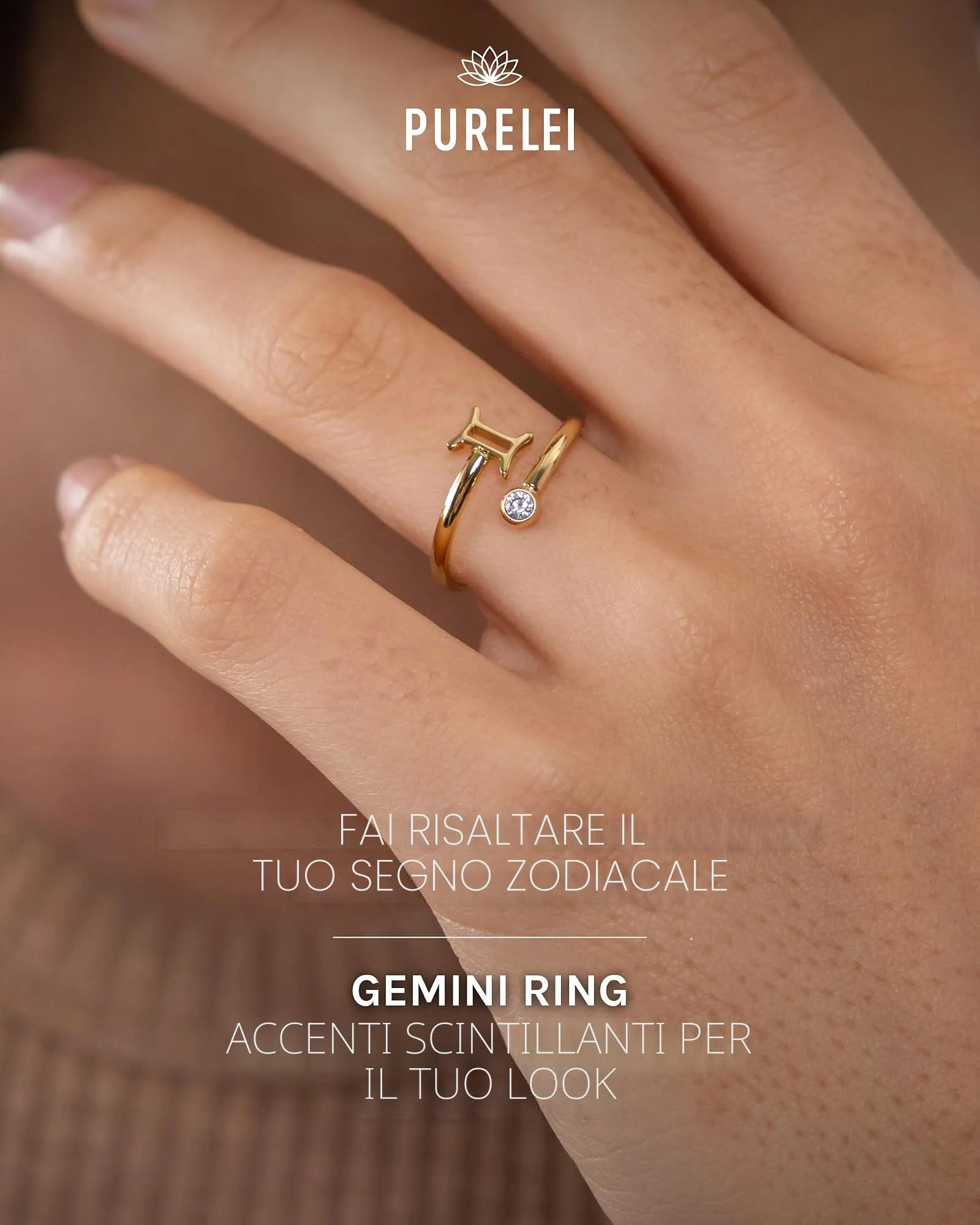 Purelei Anello Zodiaco in acciaio inox, regolabile taglia 50-60, 52, 54, 56 - immagine 2
