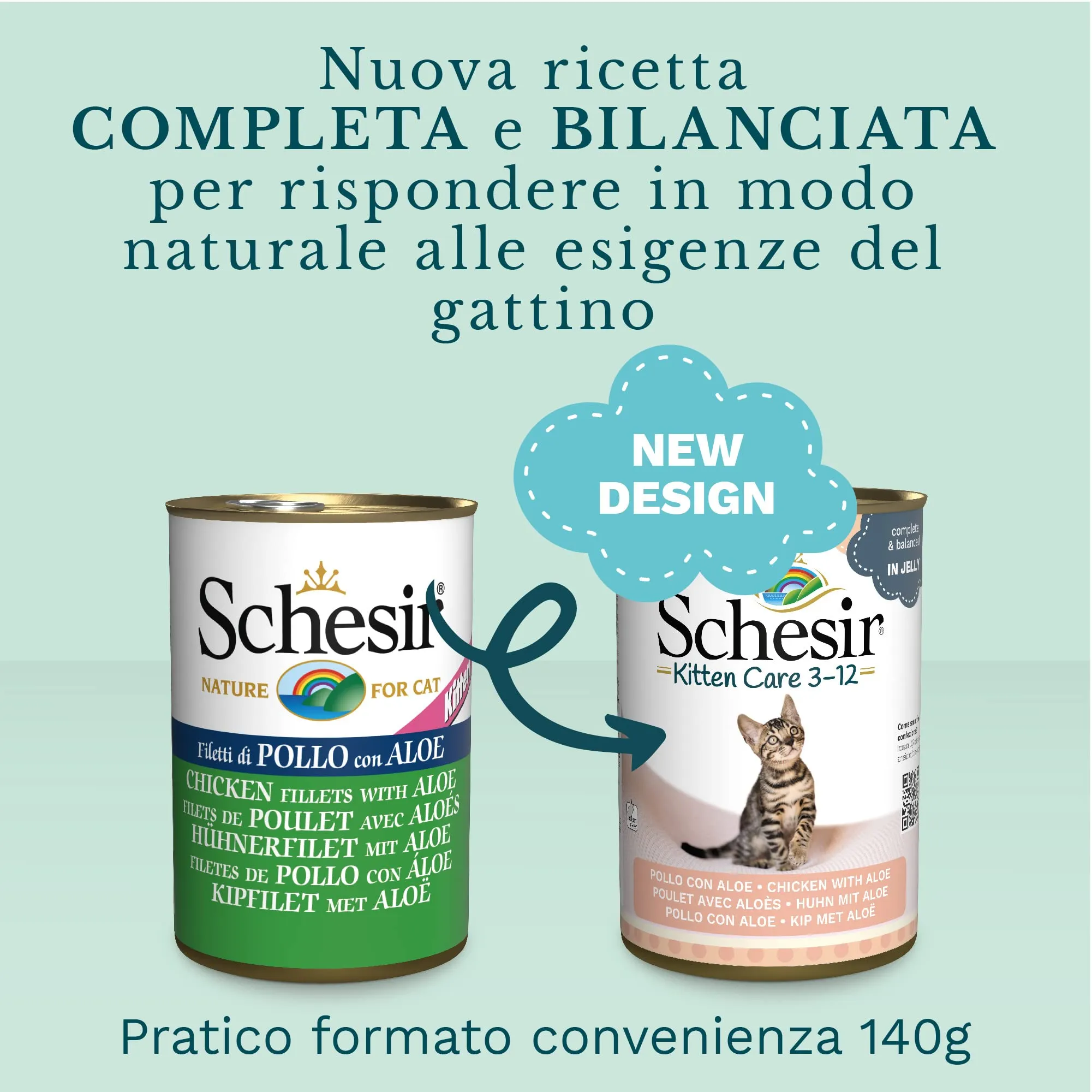 Schesir Petto Di Pollo Cat Jelly Kitten, 20 Sacchetti x 85 g - immagine 4