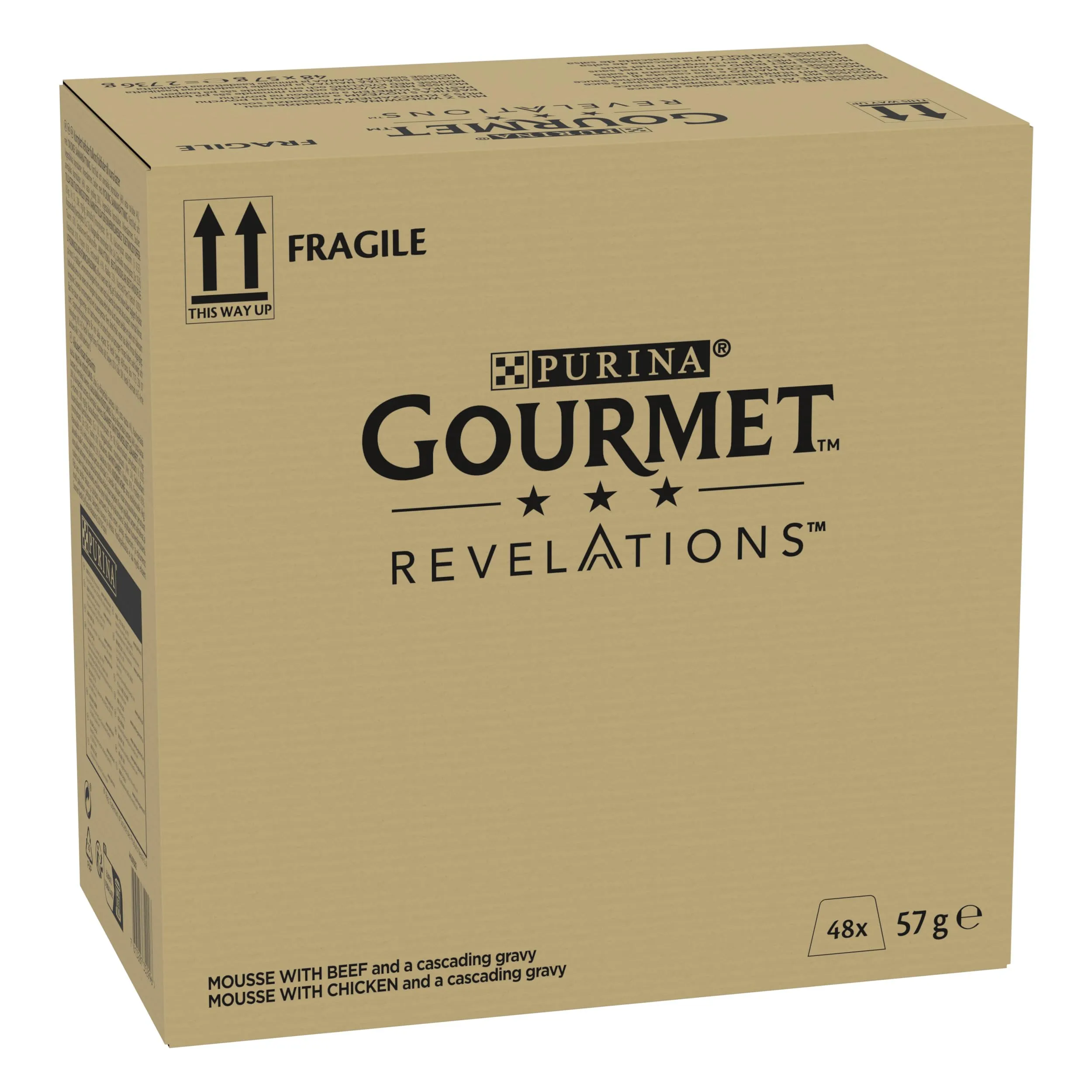 Gourmet Revelations Cibo Umido per Gatti in Mousse Pollo e Manzo, 48 x 57g - immagine 1