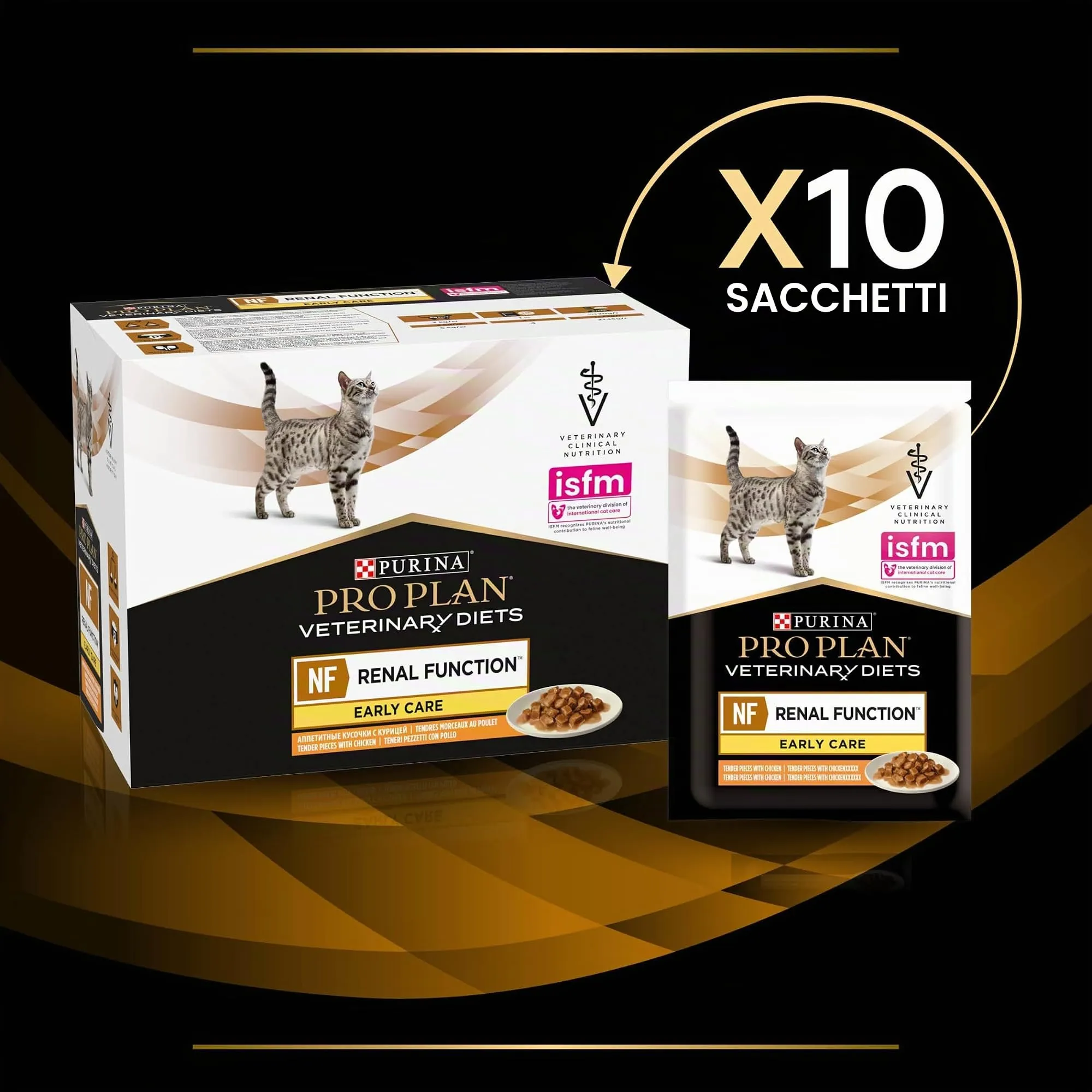 Purina Pro Plan Veterinary Diets Renal Function Early Care Cibo Umido per Gatti con Pollo, 40 Buste da 85g - immagine 9