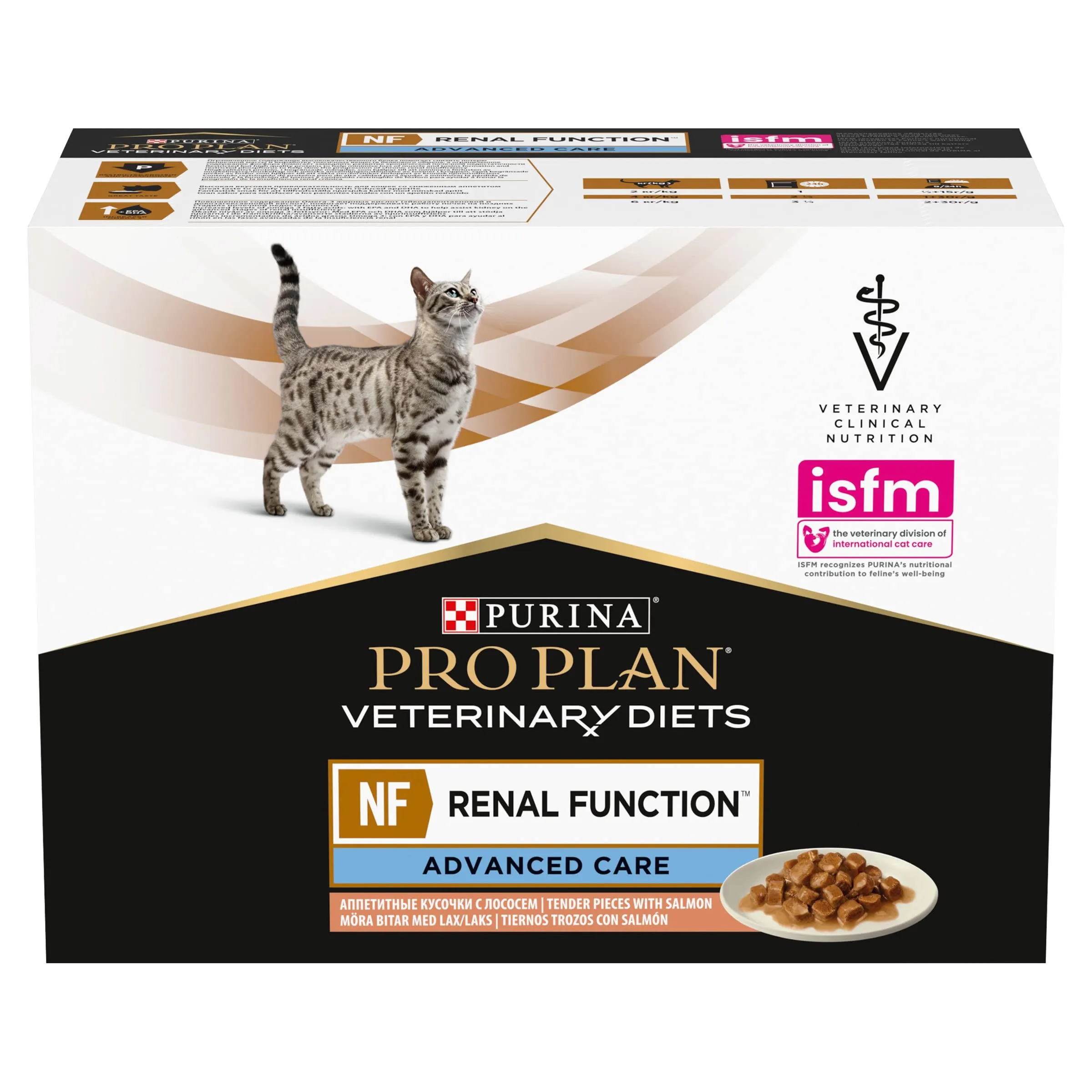 Pro Plan Veterinary Diets Feline NF Renal Function Salmon Pouch 10x85g - immagine 2