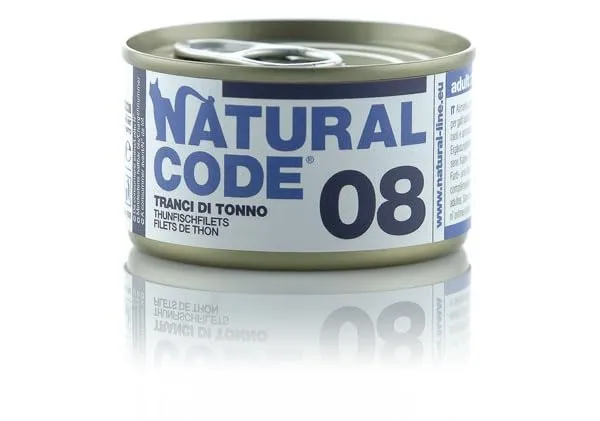 Natural Code Scatoletta Umido Gatto Tranci di Tonno 85g - immagine 1
