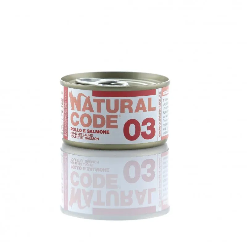Natural Code Scatoletta Umido Gatto Pollo Salmone 85g - immagine 1