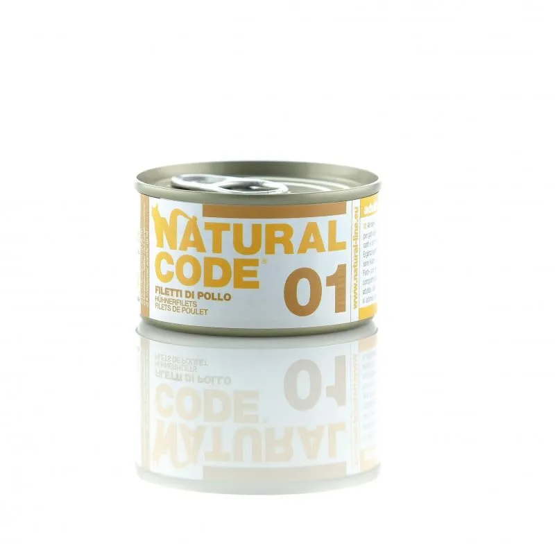 Natural Code Scatoletta Umido Gatto Filetti di Pollo 85g - immagine 1