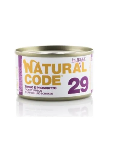 Natural Code Scatoletta Umido Gatto Tonno Prosciutto 85g - immagine 1