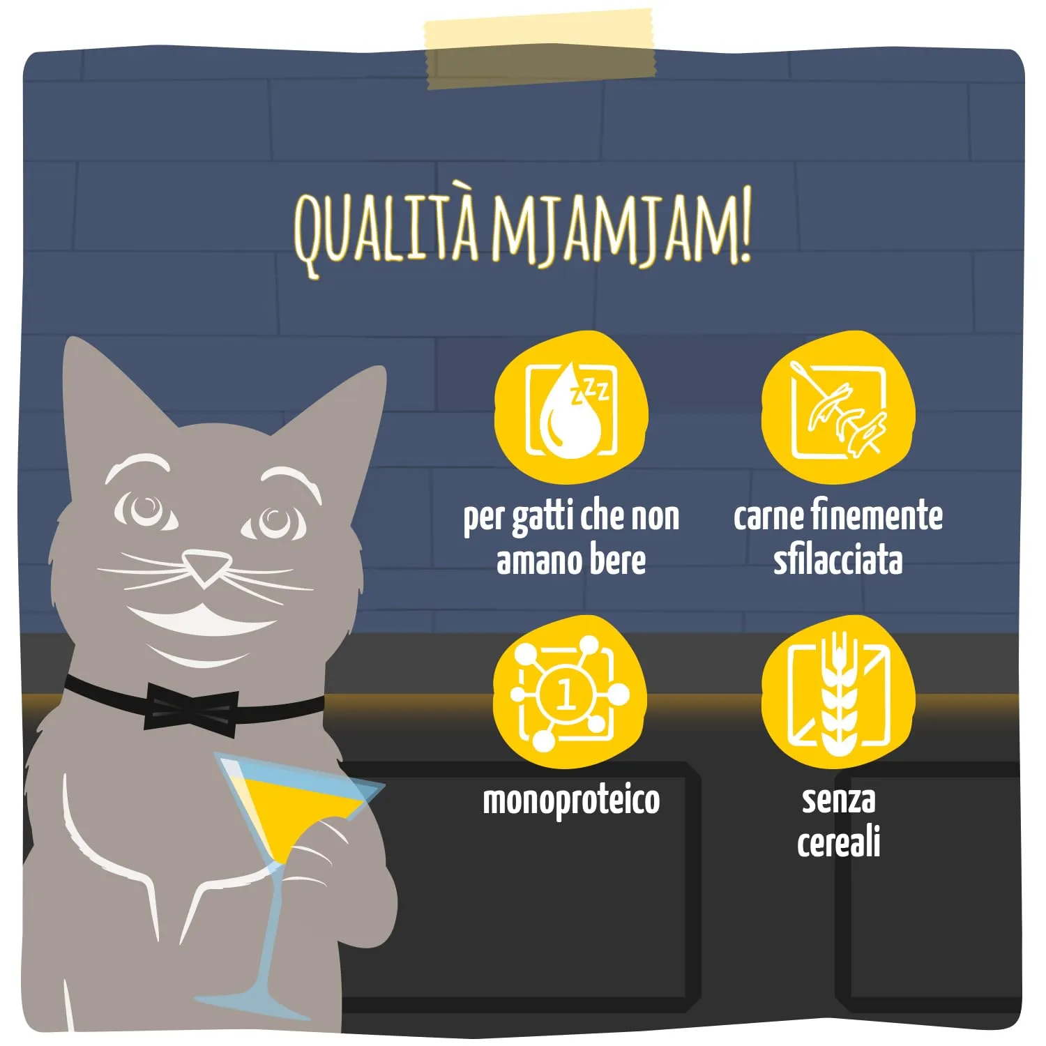 MjAMjAM Cocktails Carne di Pollo Sfilacciata, senza cereali, 20 x 40 ml - immagine 4