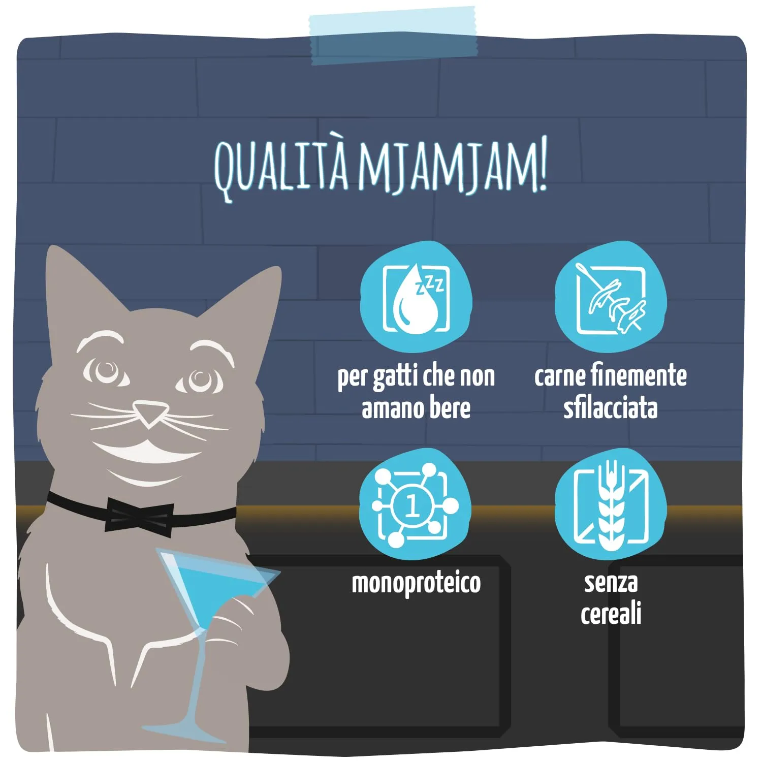 MjAMjAM Cocktails Bevanda per Gatti al Filetto di Salmone Sfilacciato, Senza Cereali, 20 x 40 ml - immagine 4