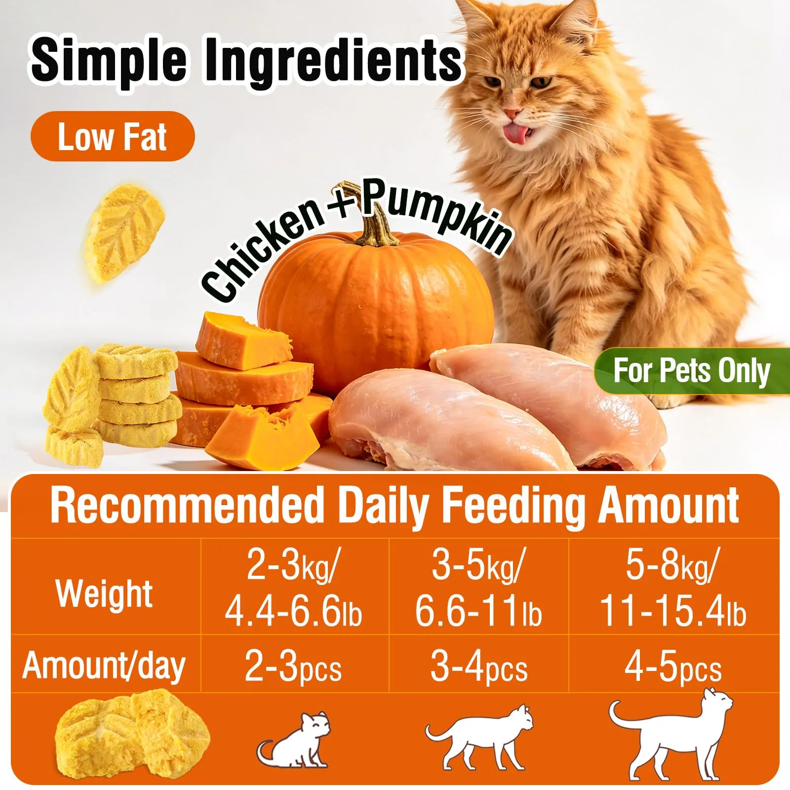 PUPPBUDD Snack Liofilizzato di Pollo e Zucca per Cani e Gatti, 50g - immagine 3