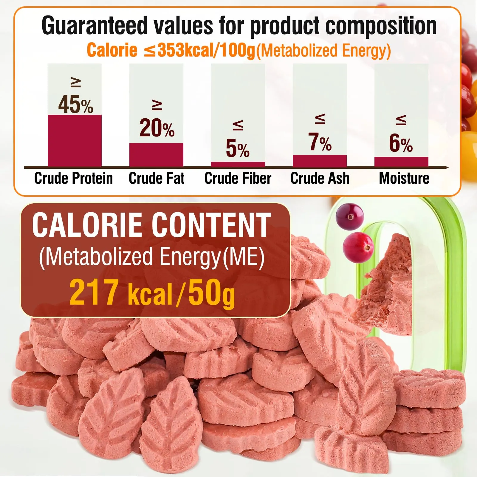 PUPPBUDD Snack liofilizzati di Pollo e Mirtillo Rosso per Gatti, 50g - immagine 4