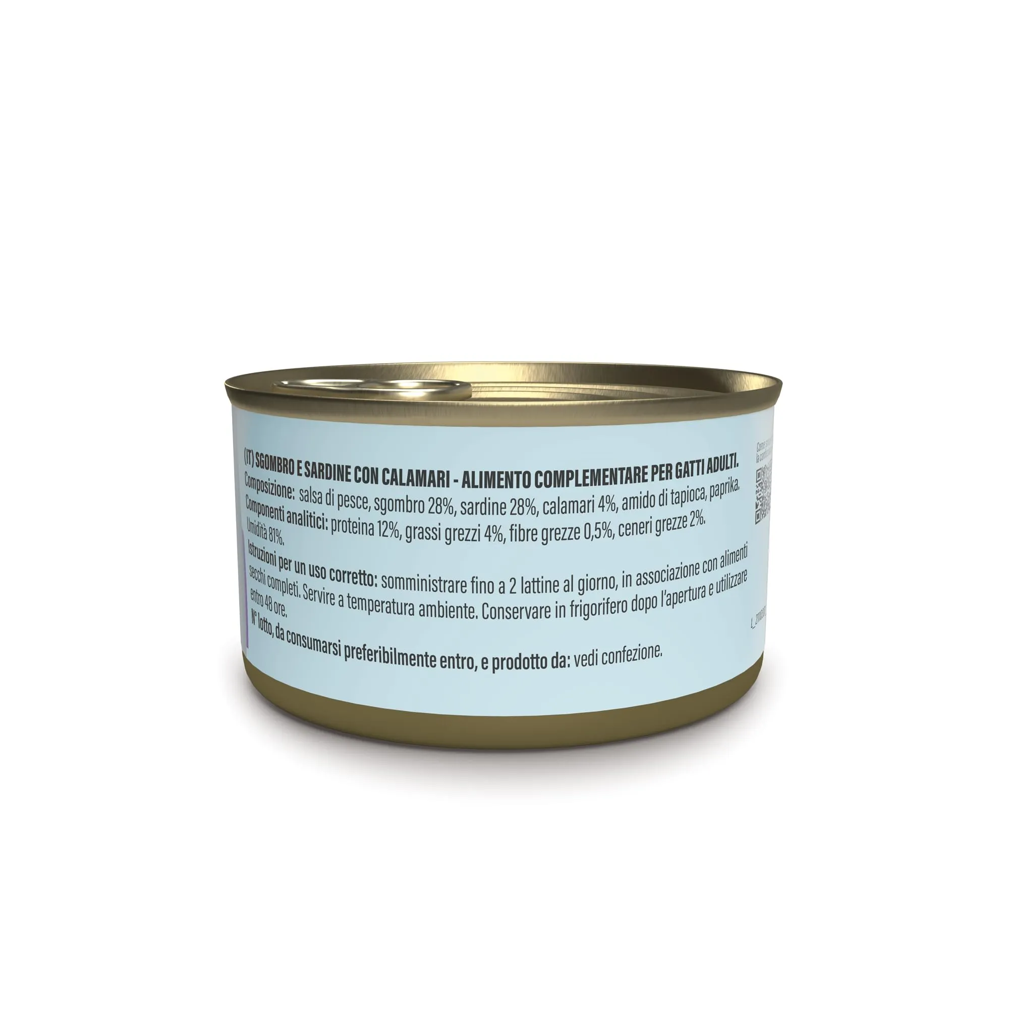 Schesir Trancetti di Sgombro e Sardine con Calamari, Alimento Umido Complementare per Gatti, 12 lattine da 70g - immagine 4