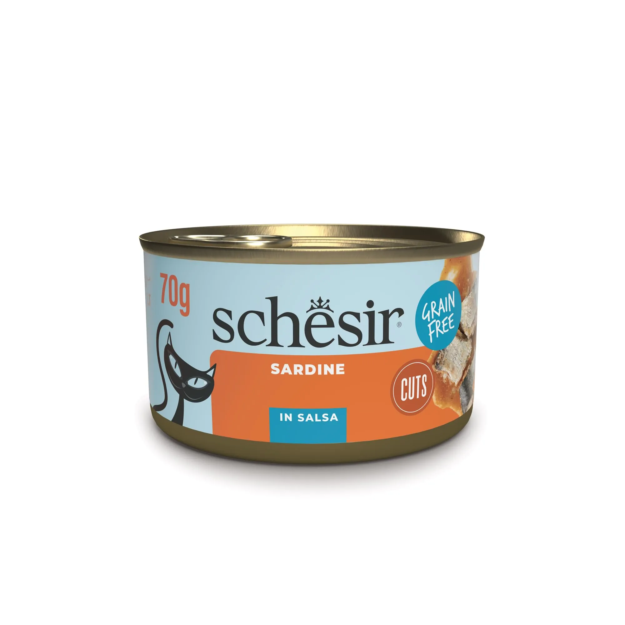 Schesir Trancetti di Sardine Alimento Umido Complementare per Gatti, 12 x 70g - immagine 1