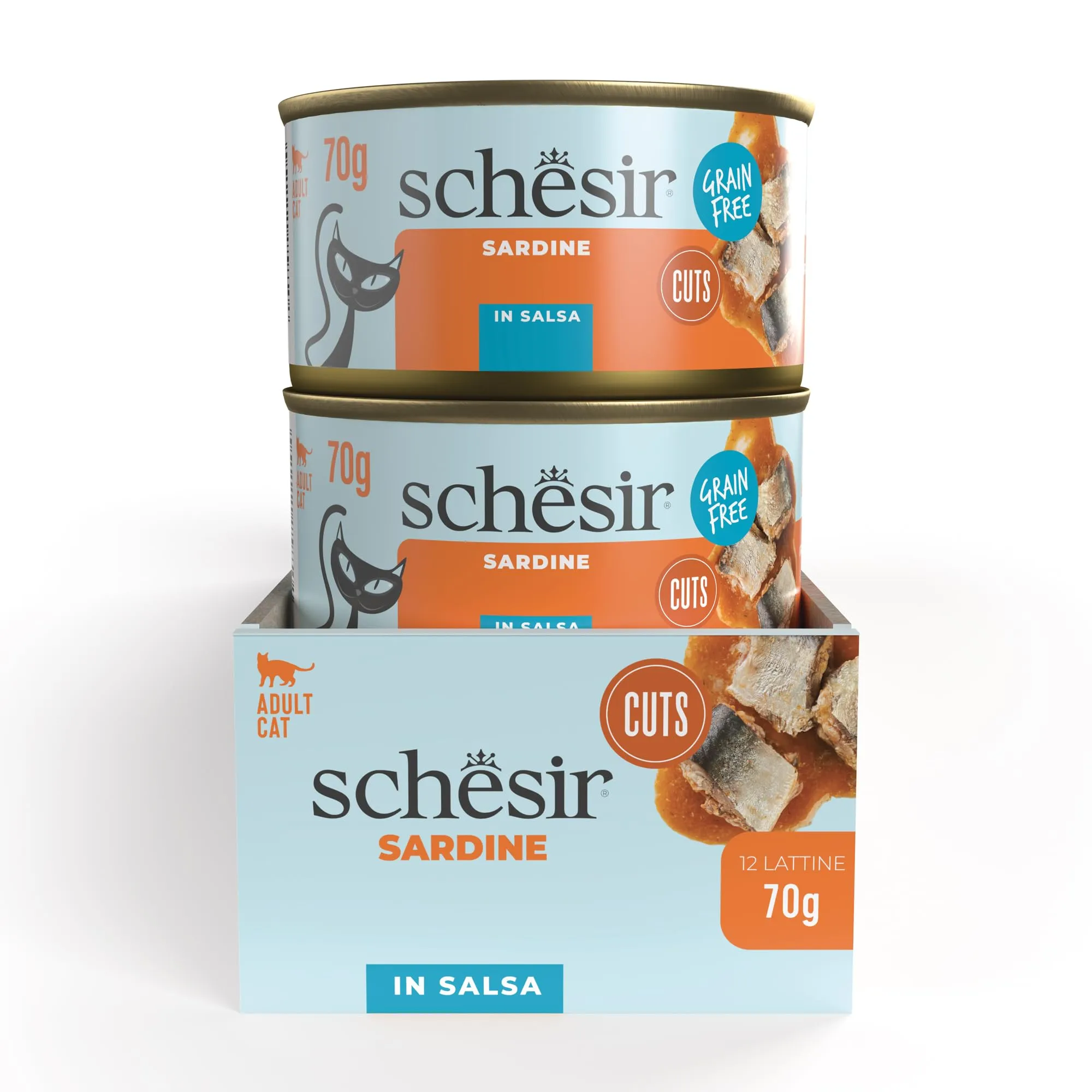 Schesir Trancetti di Sardine Alimento Umido Complementare per Gatti, 12 x 70g - immagine 3