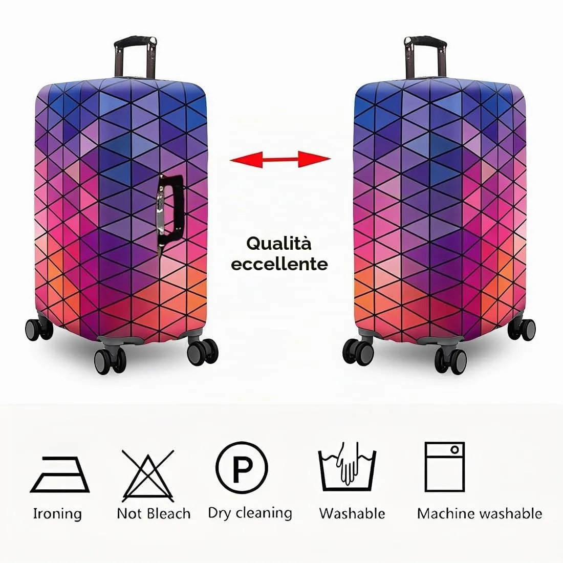COYUN Custodia Protettiva Elastica per Valigie Trolley, Multicolore, M - immagine 2