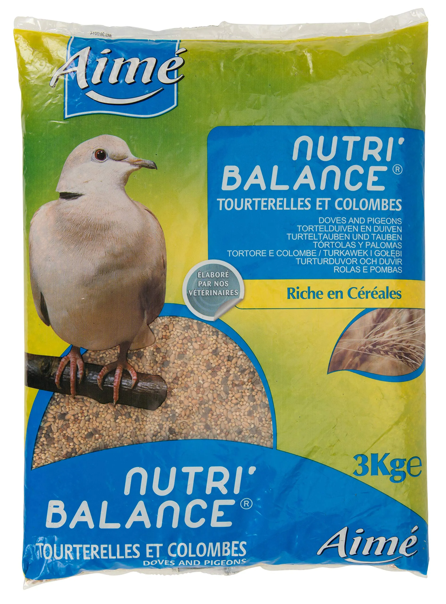 Aimé Nutri'Balance Alimento per Tortorcere e Colombe, 3 kg - immagine 1
