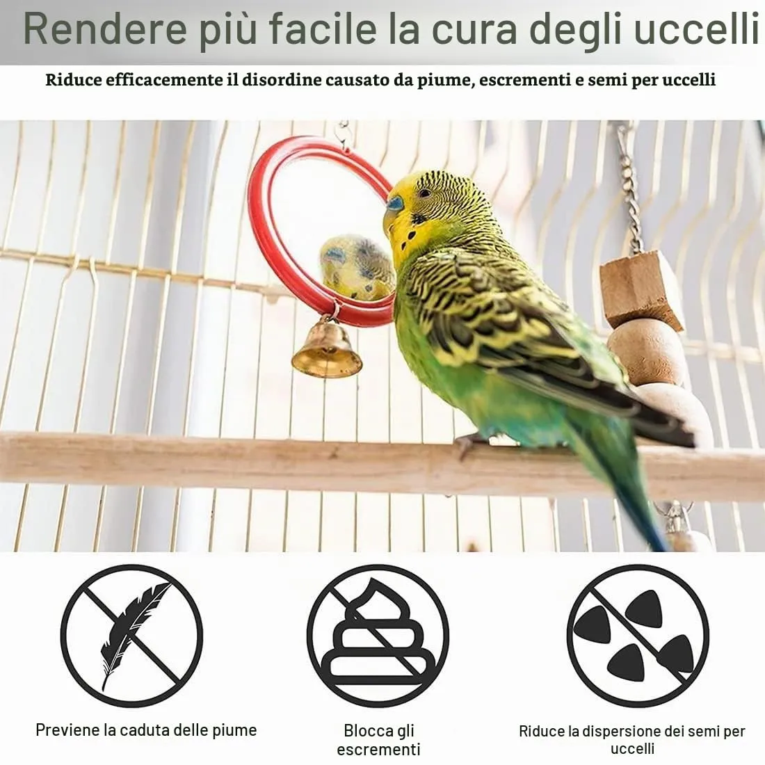 PLABBDPL Copertura per Gabbia per Uccelli in Rete di Nylon, Universale e Regolabile, 2 Pezzi, Nero - immagine 3