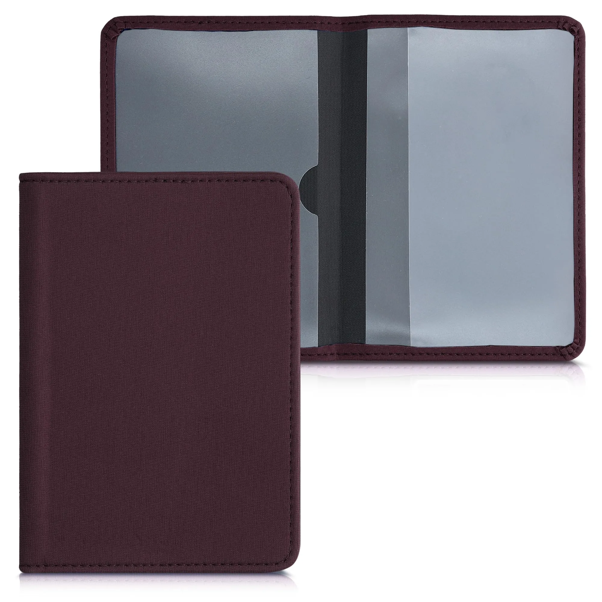 kwmobile Custodia in Neoprene per Libretto di Circolazione e Patente, Viola Bordeaux - immagine 6