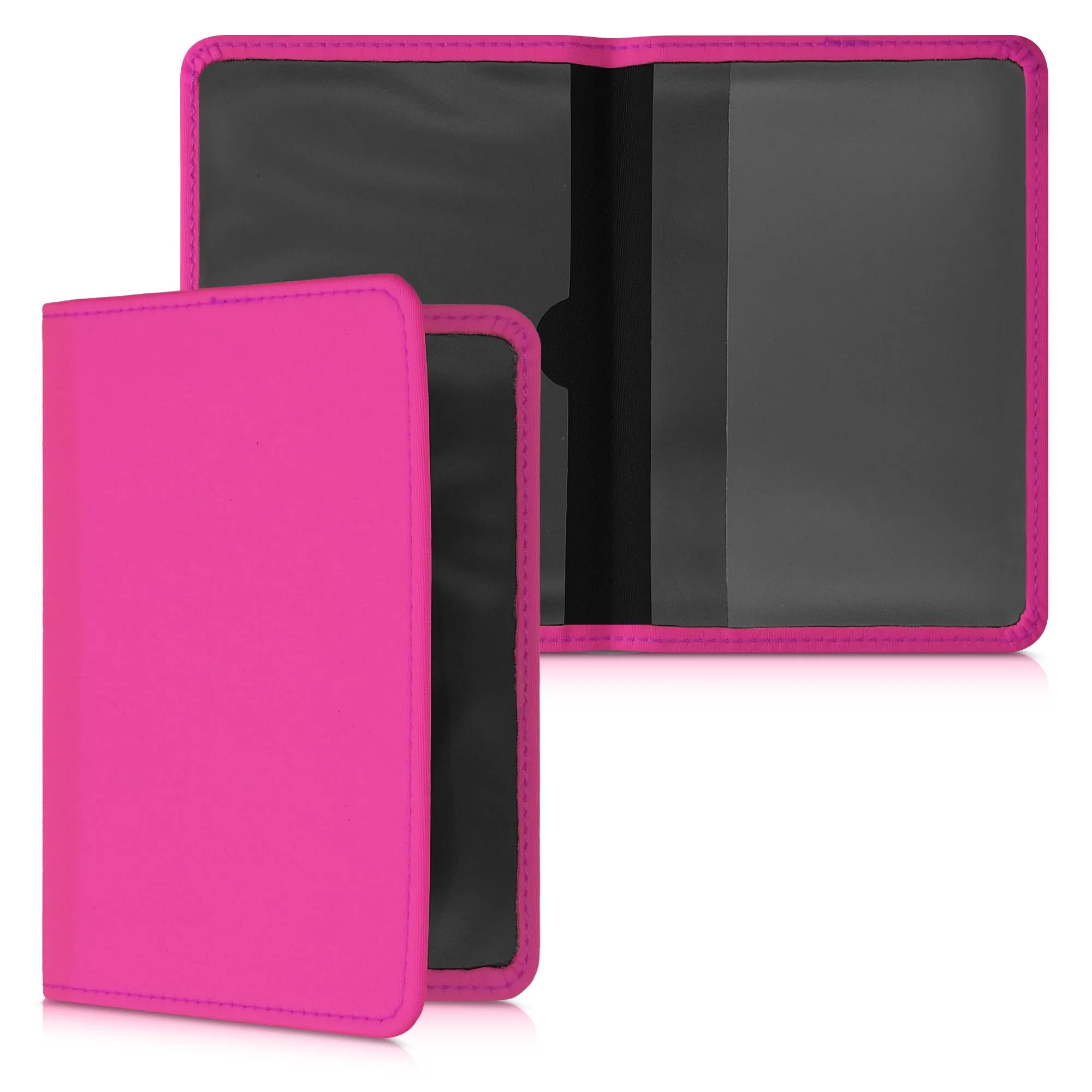 kwmobile Custodia in Neoprene per Libretto di Circolazione e Patente, Fucsia - immagine 1