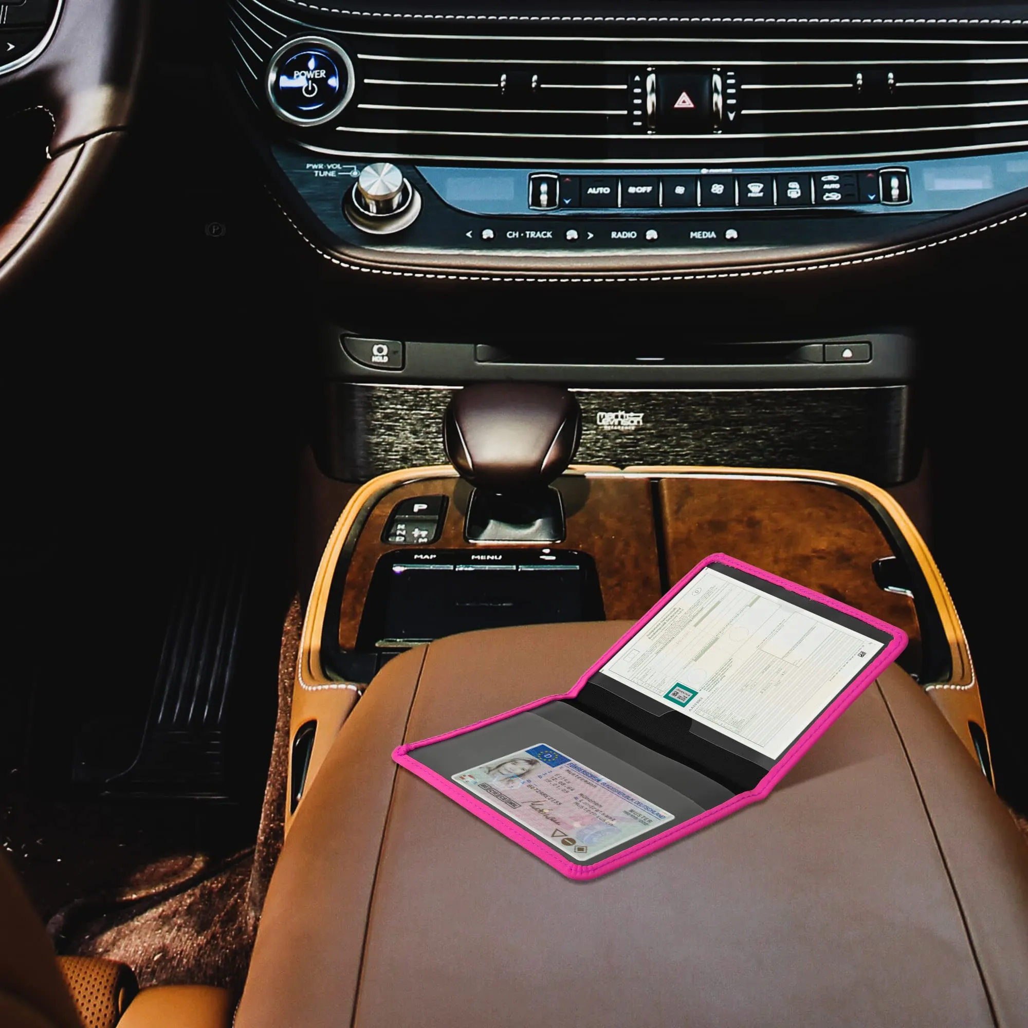 kwmobile Custodia in Neoprene per Libretto di Circolazione e Patente, Fucsia - immagine 5