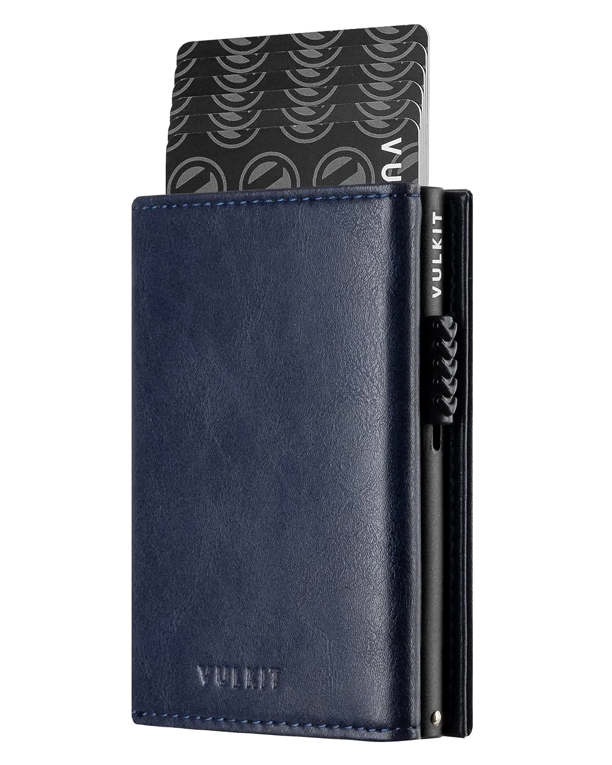VULKIT Portafoglio Slim Portacarte in Pelle con Protezione RFID e Porta Monete - immagine 1