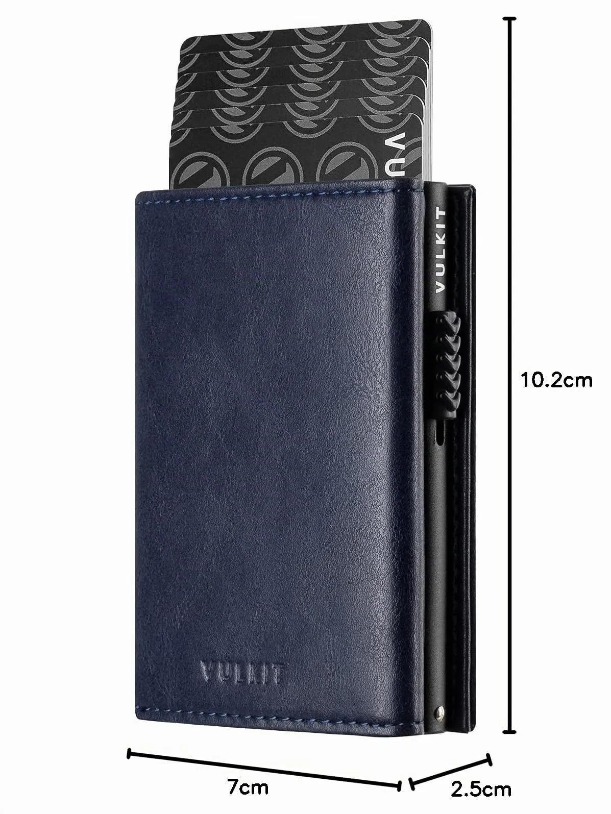 VULKIT Portafoglio Slim Portacarte in Pelle con Protezione RFID e Porta Monete - immagine 8