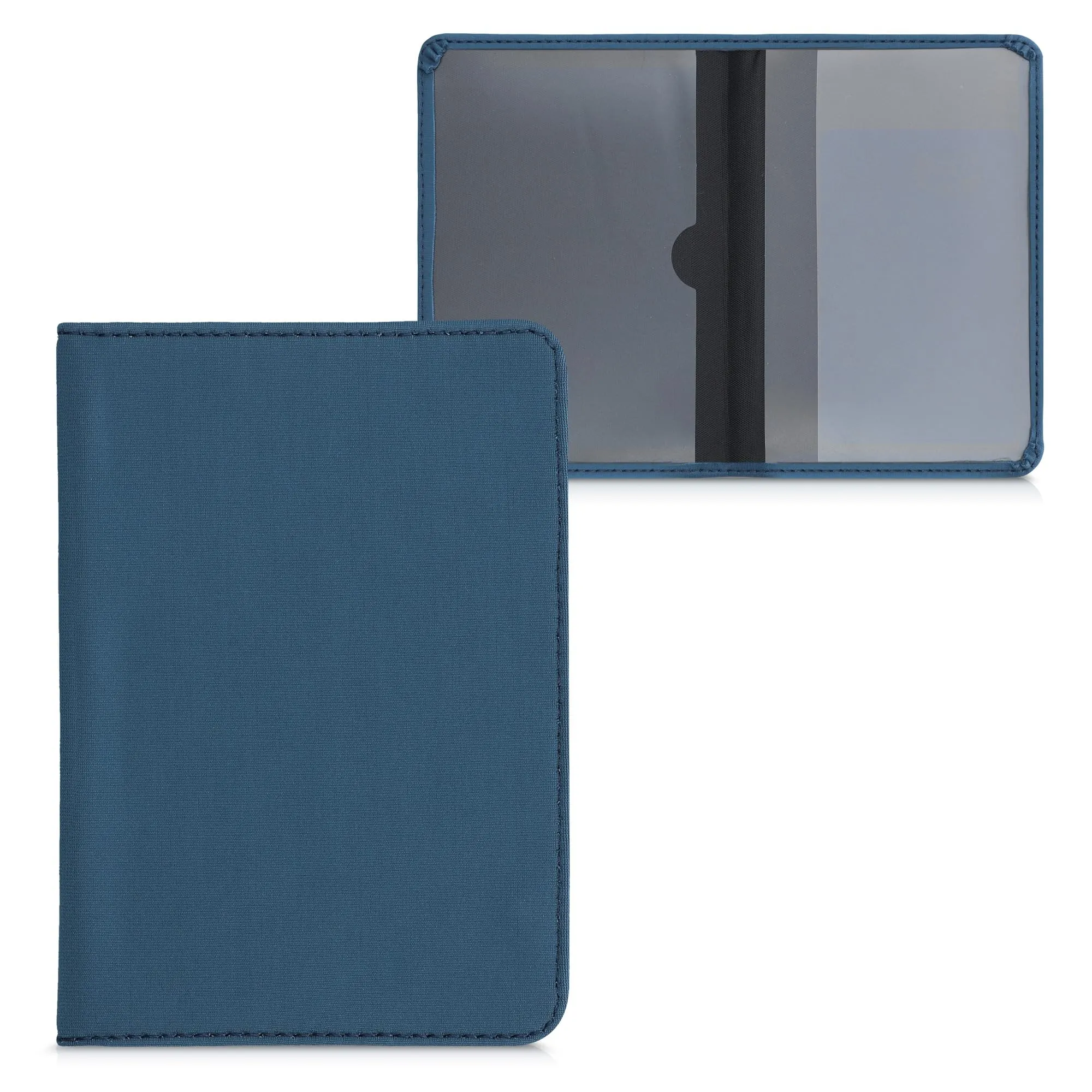 kwmobile Custodia in Neoprene per Libretto di Circolazione e Patente, Blu Marino - immagine 6