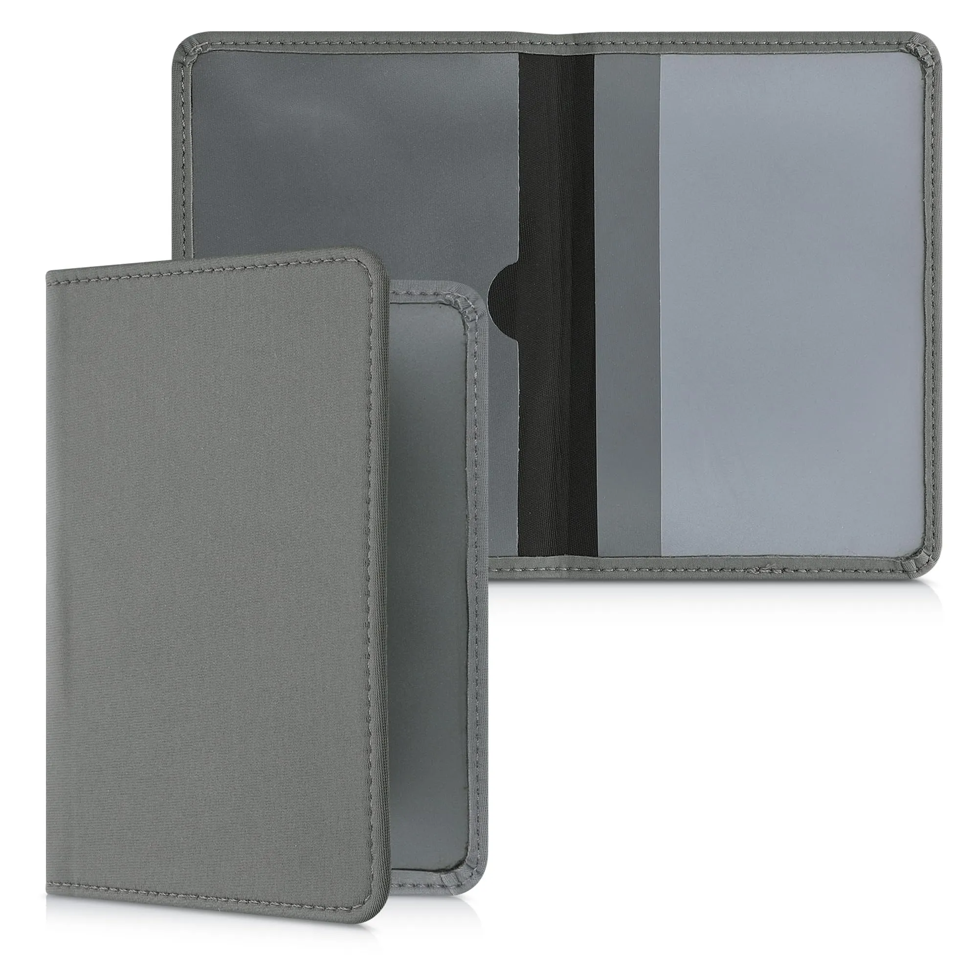 kwmobile Custodia in Neoprene per Libretto di Circolazione e Patente, Stone Dust - immagine 1