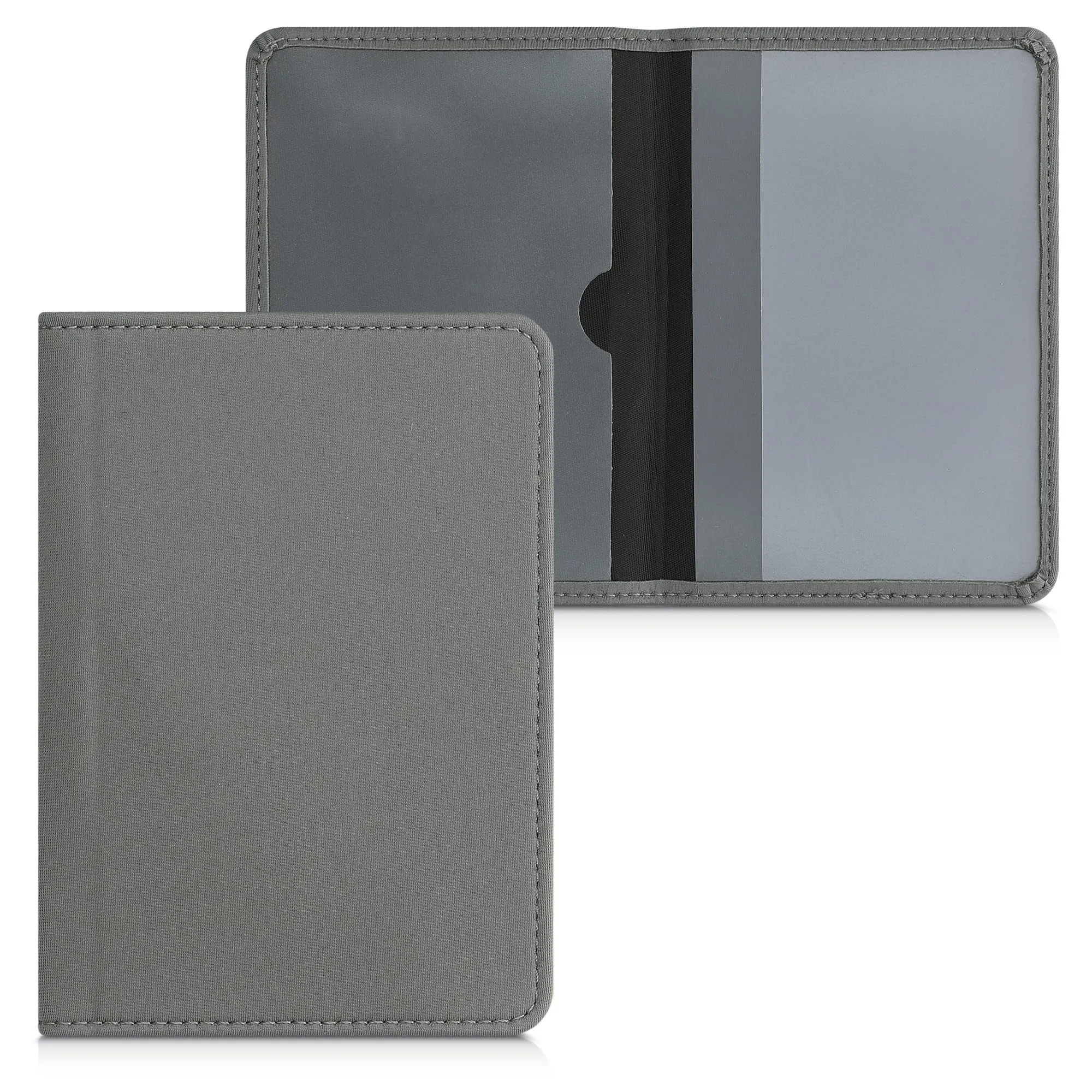 kwmobile Custodia in Neoprene per Libretto di Circolazione e Patente, Stone Dust - immagine 6