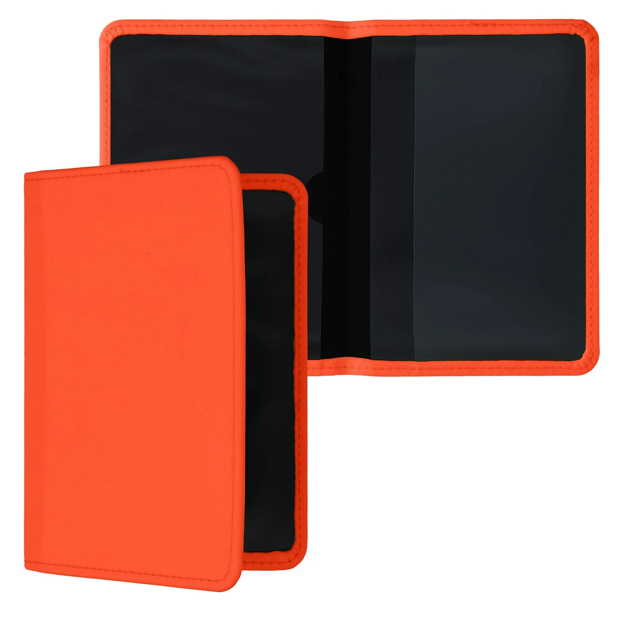 kwmobile Custodia in Neoprene per Libretto di Circolazione e Patente, Arancione Fluorescente - immagine 1