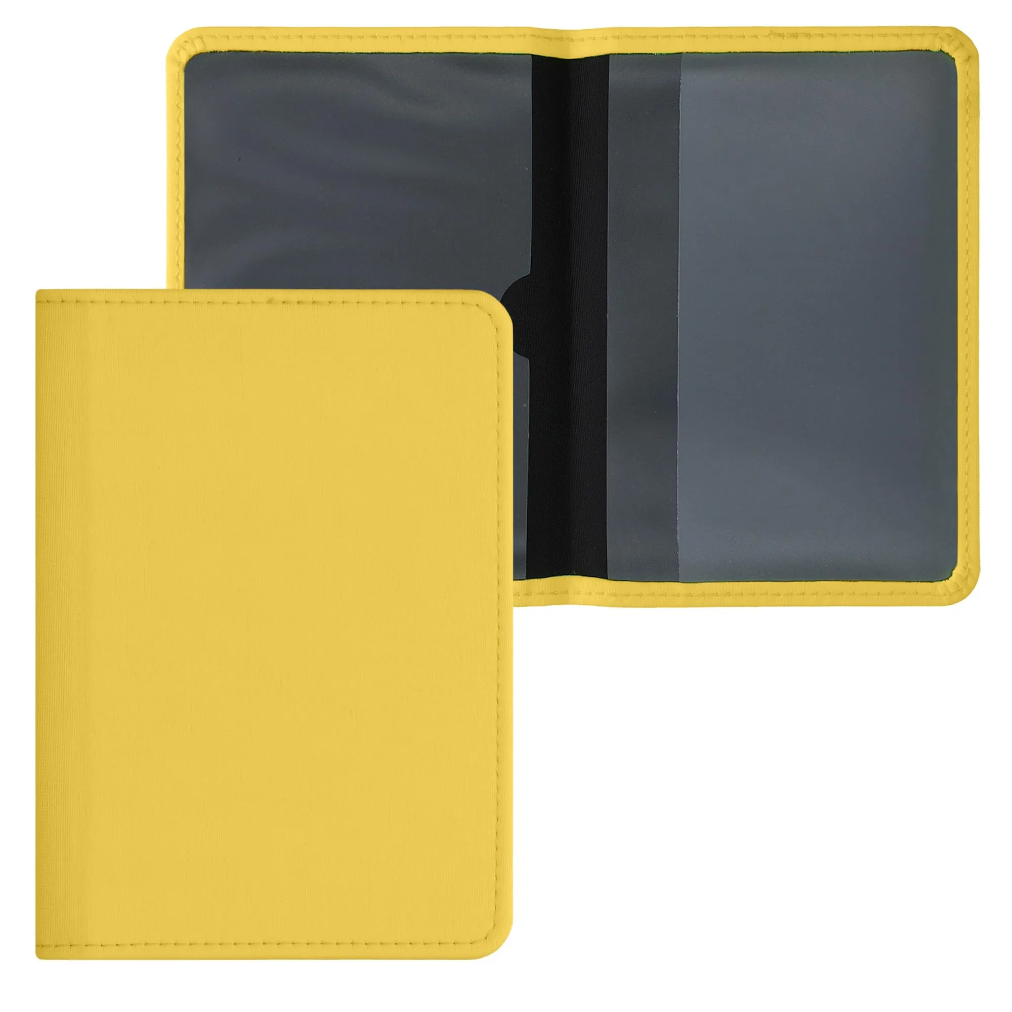 kwmobile Custodia in Neoprene per Libretto di Circolazione e Patente, Giallo Fluorescente - immagine 7