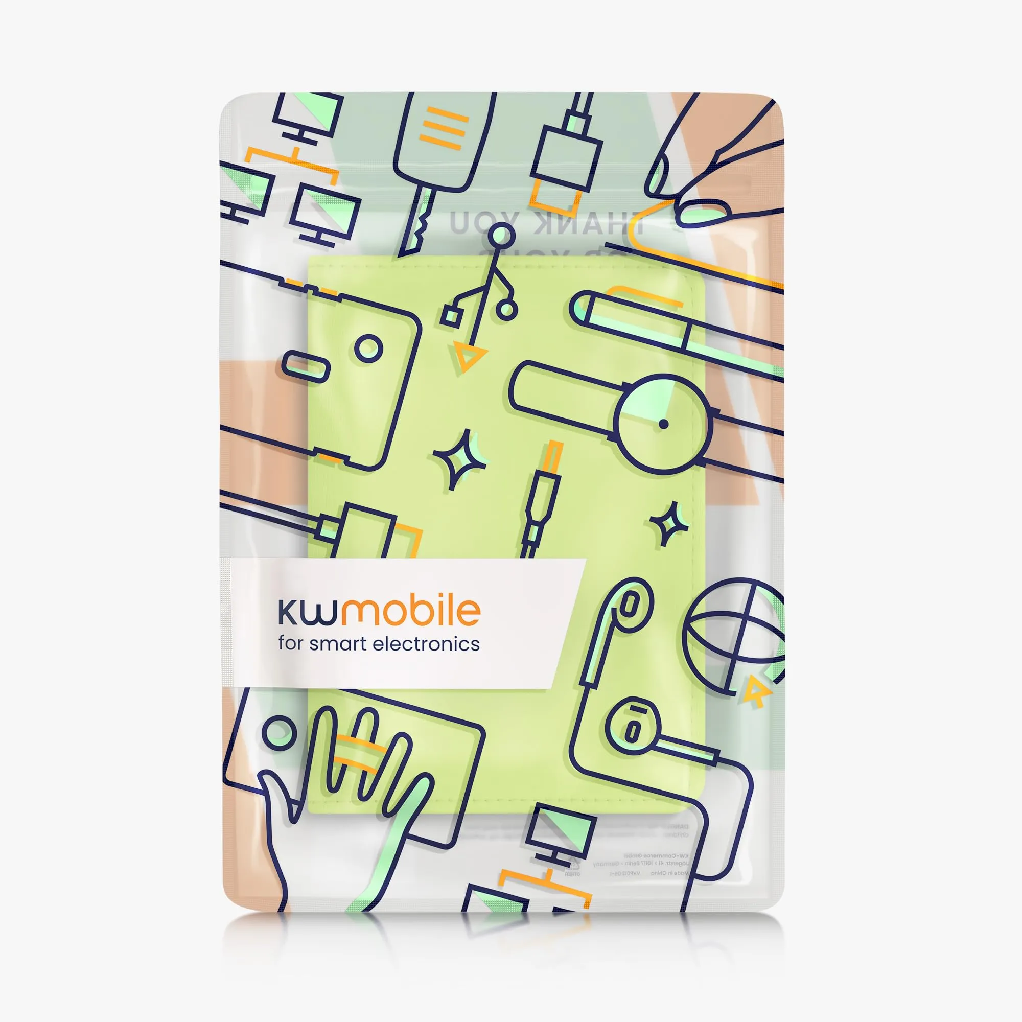 kwmobile Custodia in Neoprene per Libretto di Circolazione e Patente, Verde Fluorescente - immagine 6