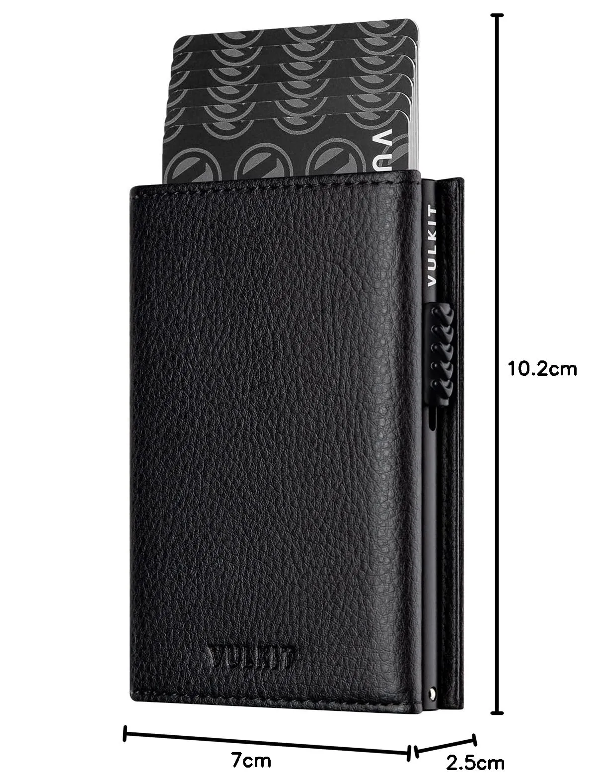VULKIT Portafoglio Slim Portacarte in Pelle con Protezione RFID e Porta Monete VC302 - immagine 7