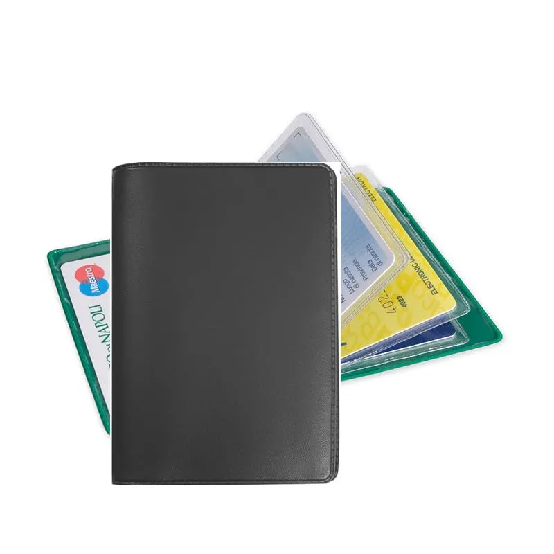 ONE SHOP Porta Carte di Credito e Tessere in PVC, 6 Posti, Nero - immagine 2