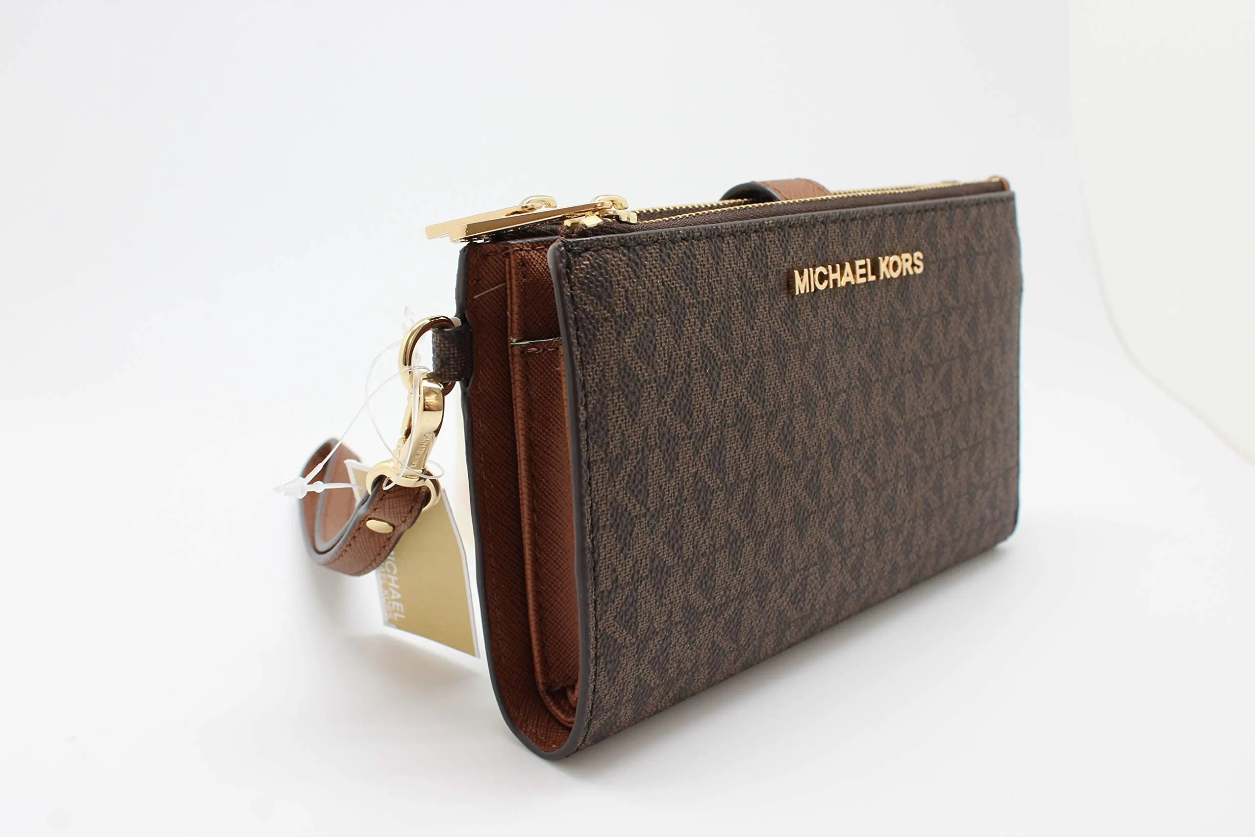 Michael Kors Jet Set Travel Portafoglio da viaggio con cinturino da polso e doppia cerniera da donna, Large - immagine 2