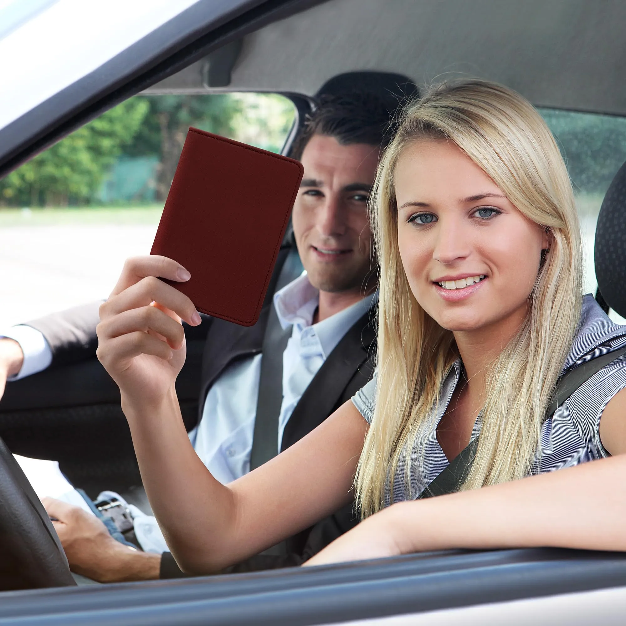 kwmobile Custodia in Neoprene per Libretto di Circolazione e Patente, Mora - immagine 2