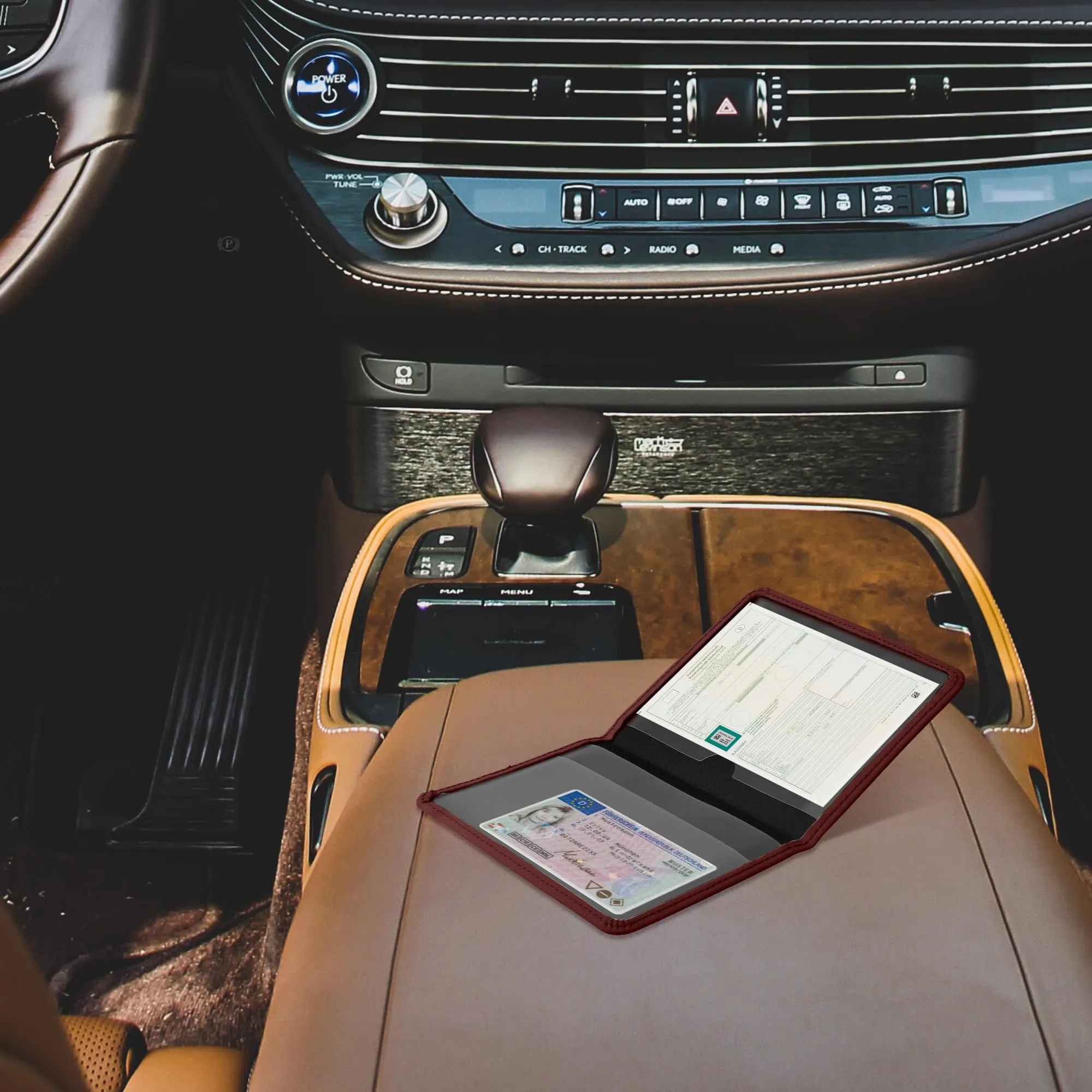 kwmobile Custodia in Neoprene per Libretto di Circolazione e Patente, Mora - immagine 5