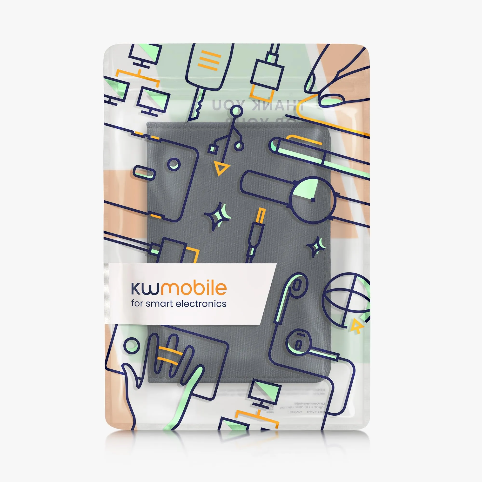 kwmobile Custodia in Neoprene per Libretto di Circolazione e Patente, Blu Scuro - immagine 6